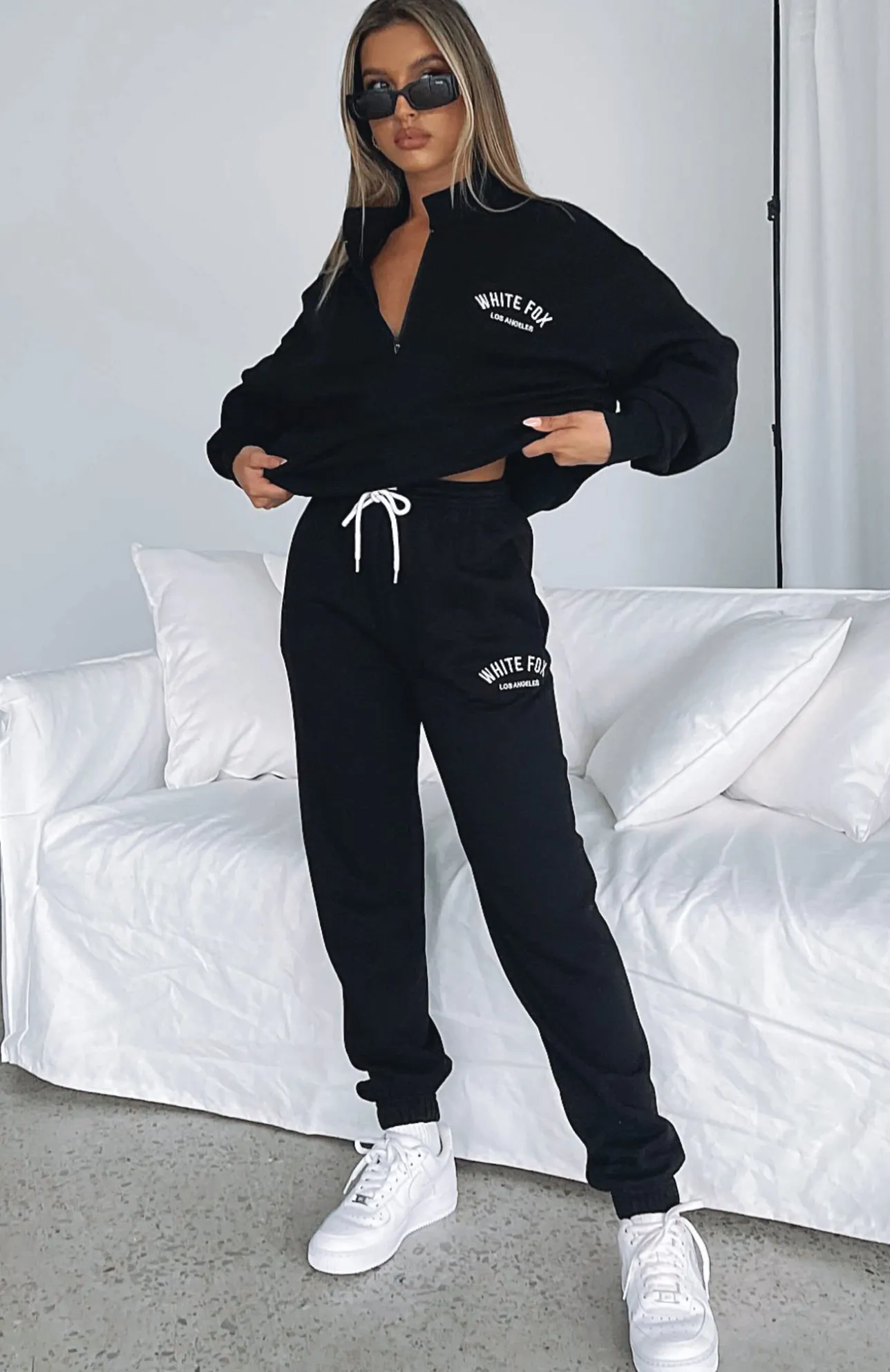 White Fox Boutique About That Time Sweatpants black Discount