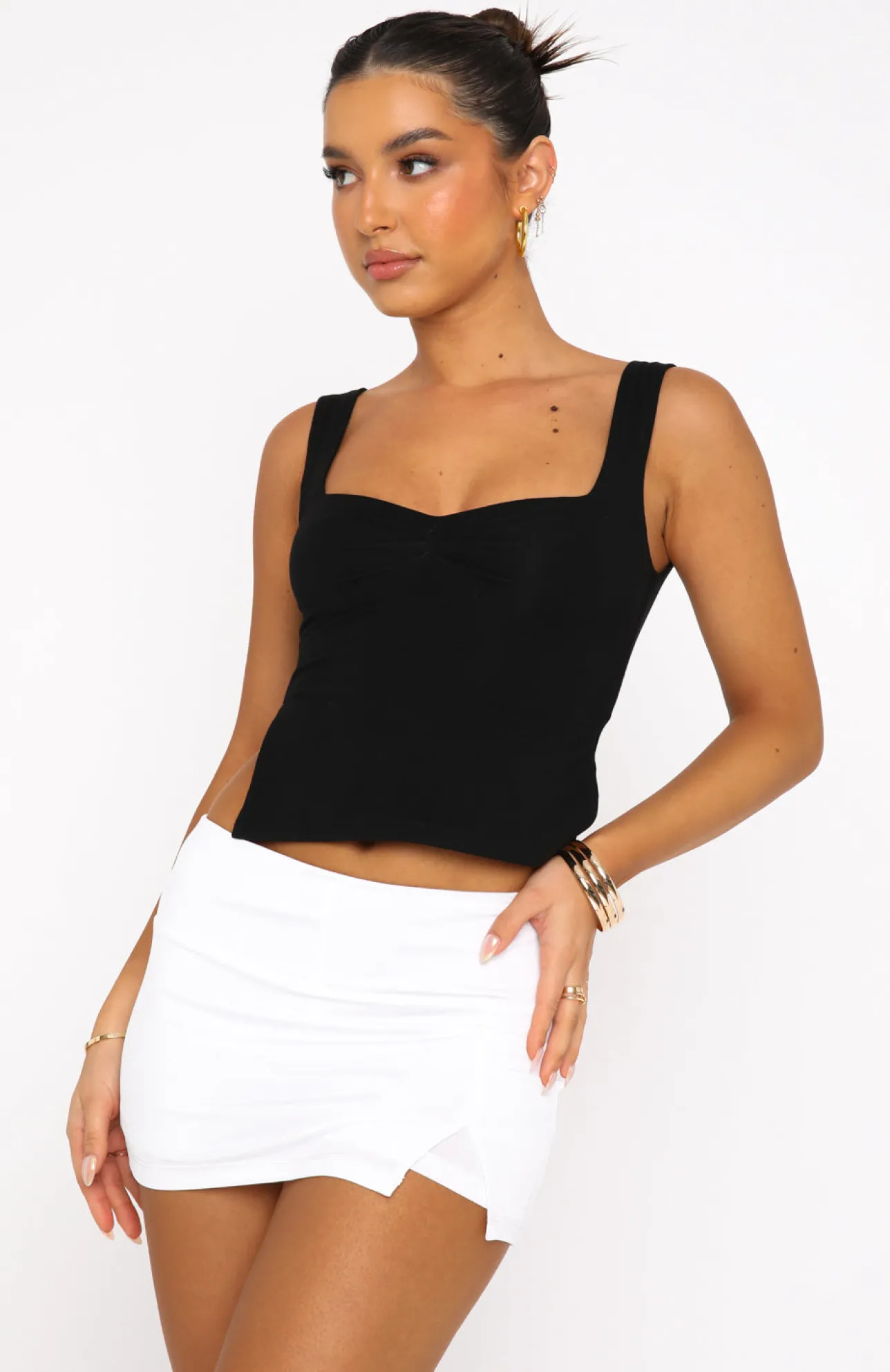 White Fox Boutique Act Brand New Mini Skort white New