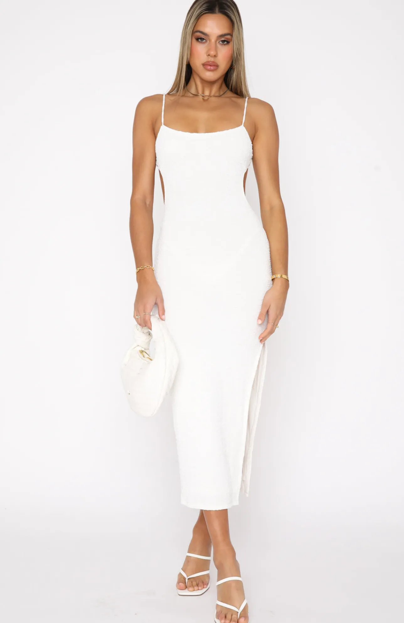 White Fox Boutique All Around Her Midi Dress white Discount