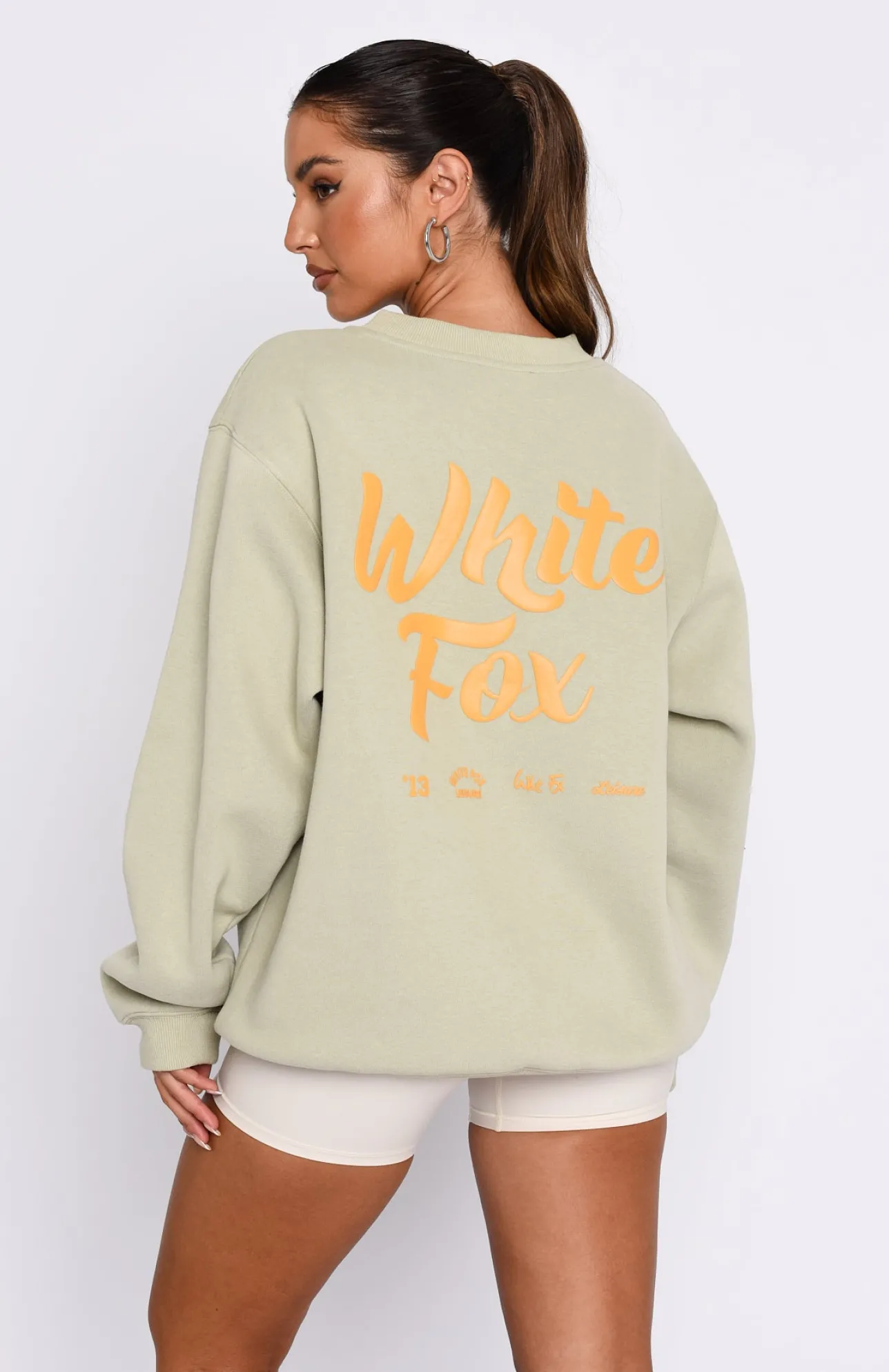 White Fox Boutique All Eyes On Us Oversized Sweater Light Khaki green Outlet