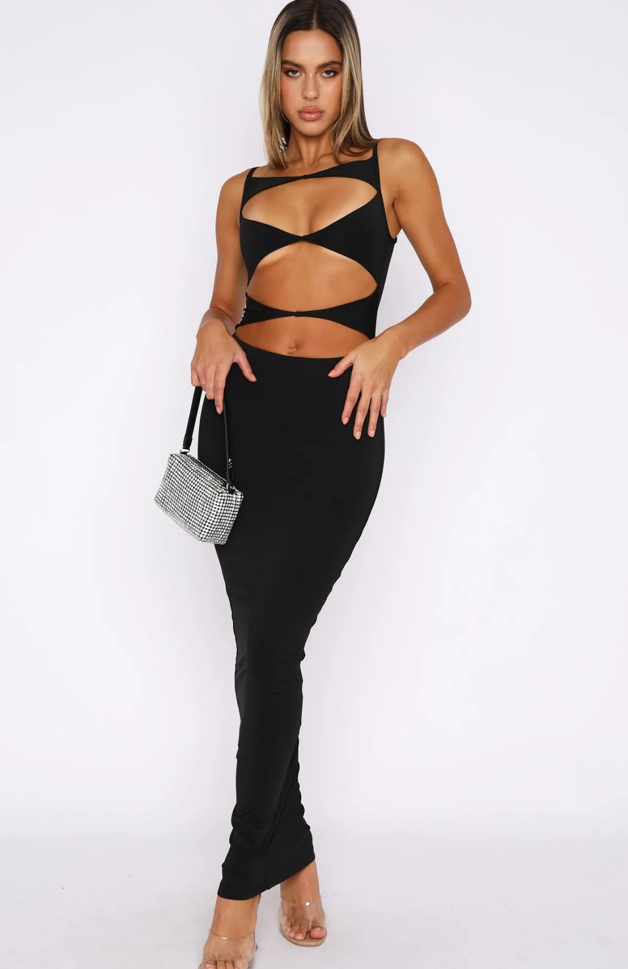 White Fox Boutique All I Want Is You Maxi Dress black Discount