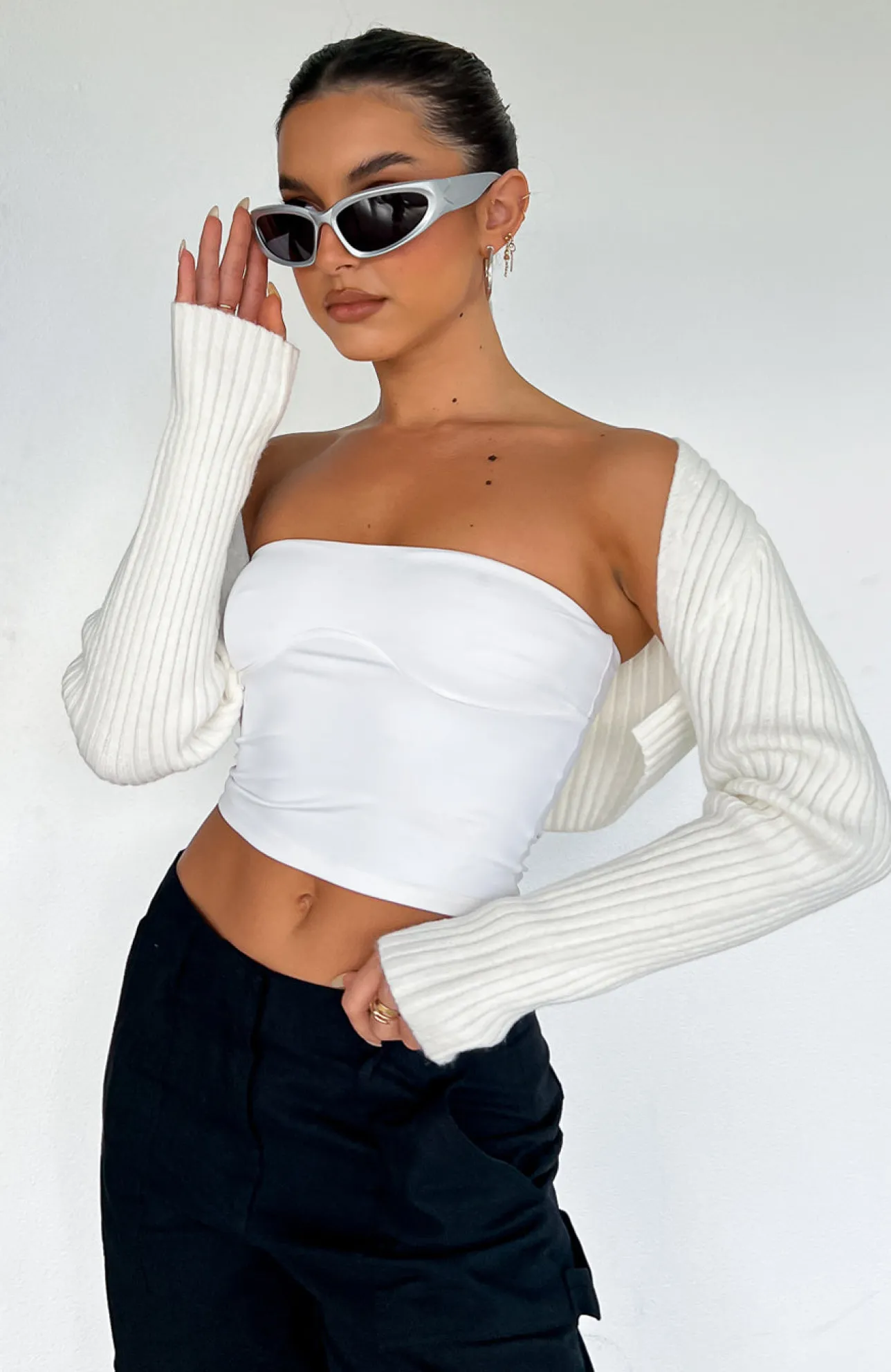 White Fox Boutique All The Stars Bolero Off white New