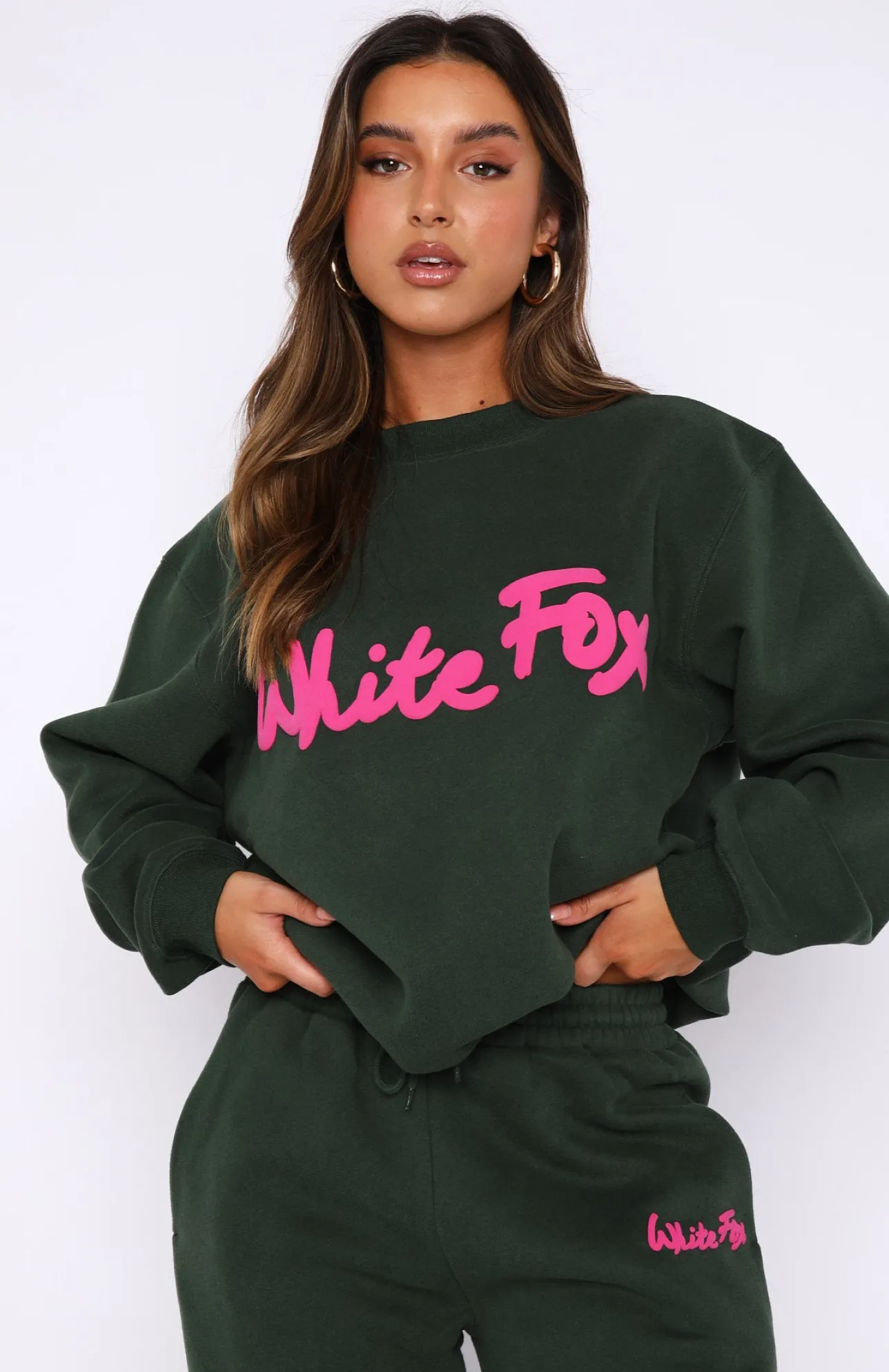 White Fox Boutique All Time Favourite Oversized Sweater Dark green Best Sale