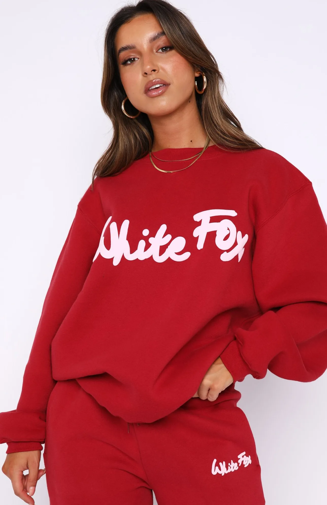 White Fox Boutique All Time Favourite Oversized Sweater red Outlet