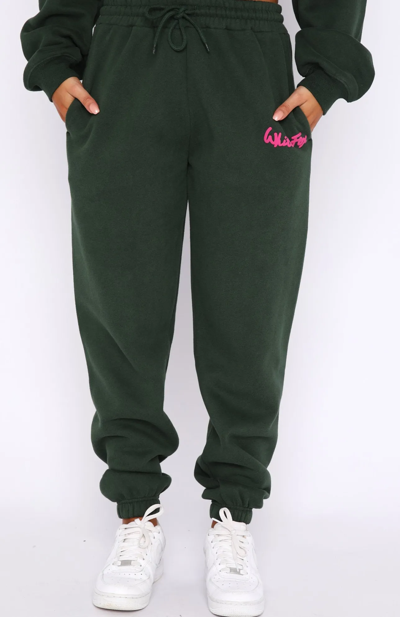 White Fox Boutique All Time Favourite Sweatpants Dark green Outlet