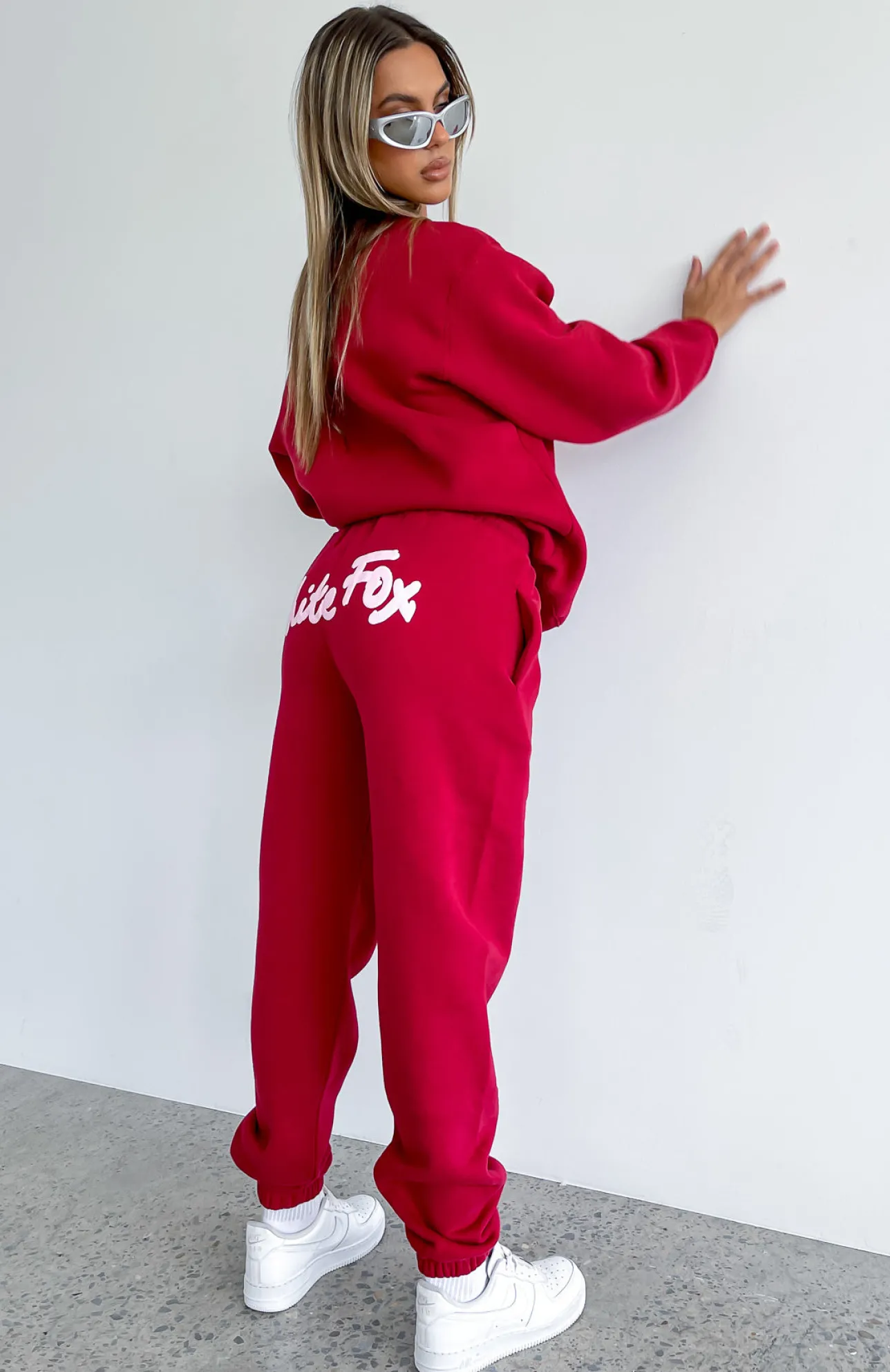 White Fox Boutique All Time Favourite Sweatpants red Flash Sale
