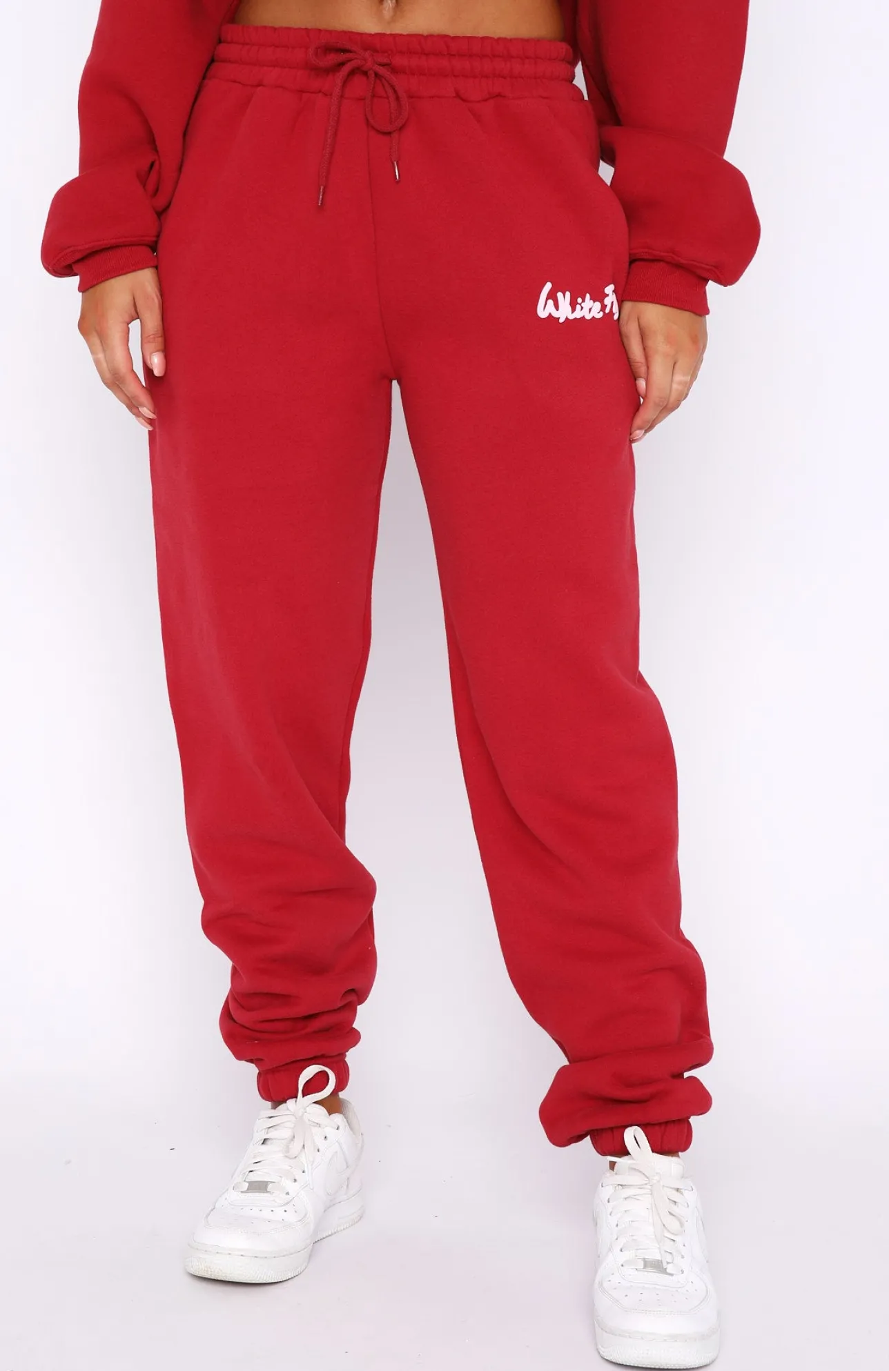 White Fox Boutique All Time Favourite Sweatpants red Flash Sale