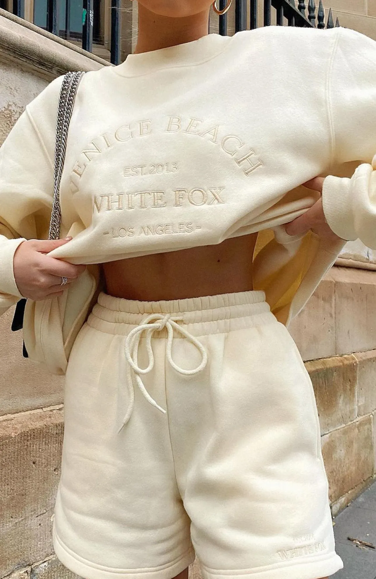 White Fox Boutique Along For The Ride Lounge Shorts Butter yellow Clearance
