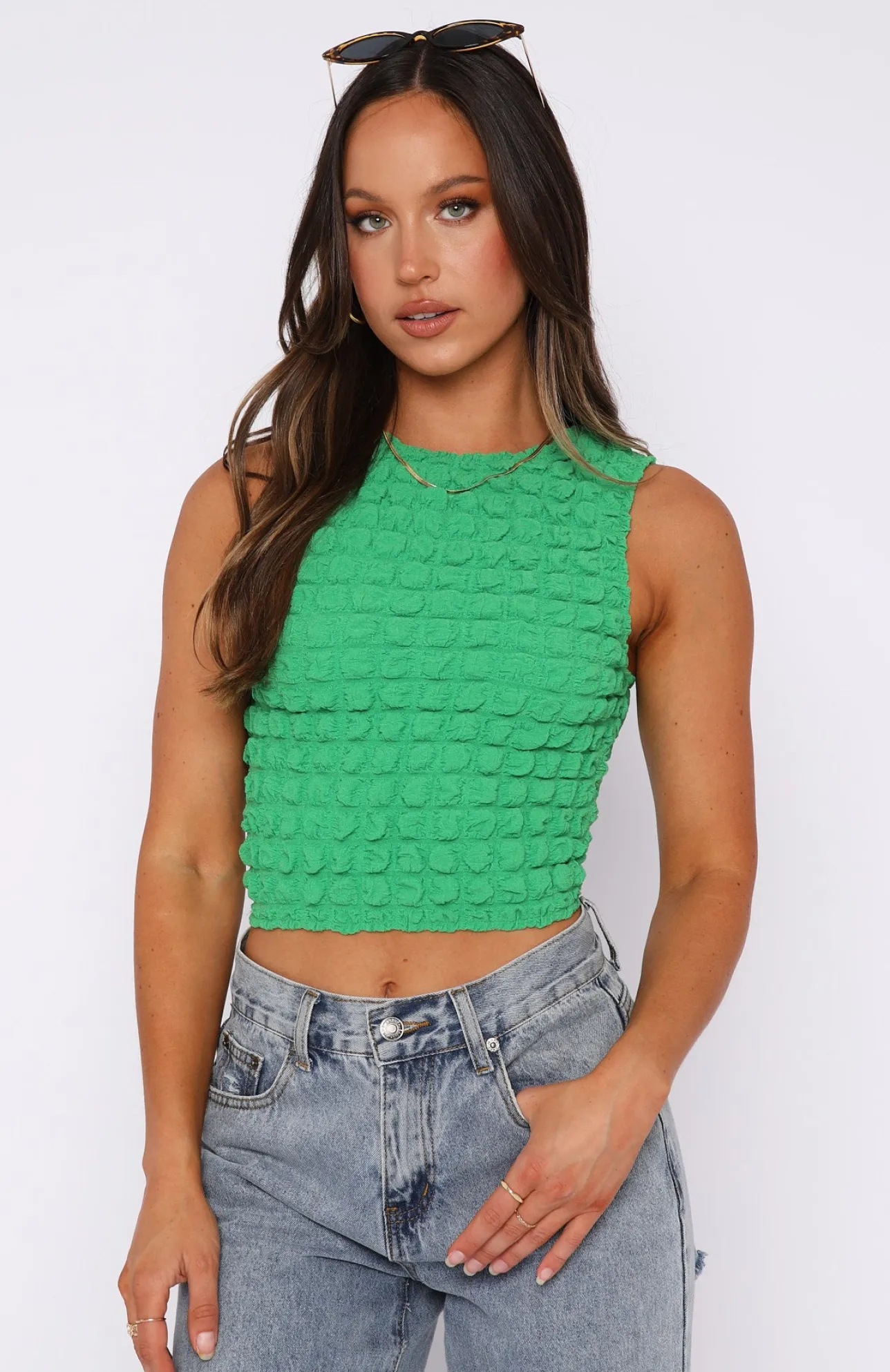 White Fox Boutique Always In Style Crop green Discount