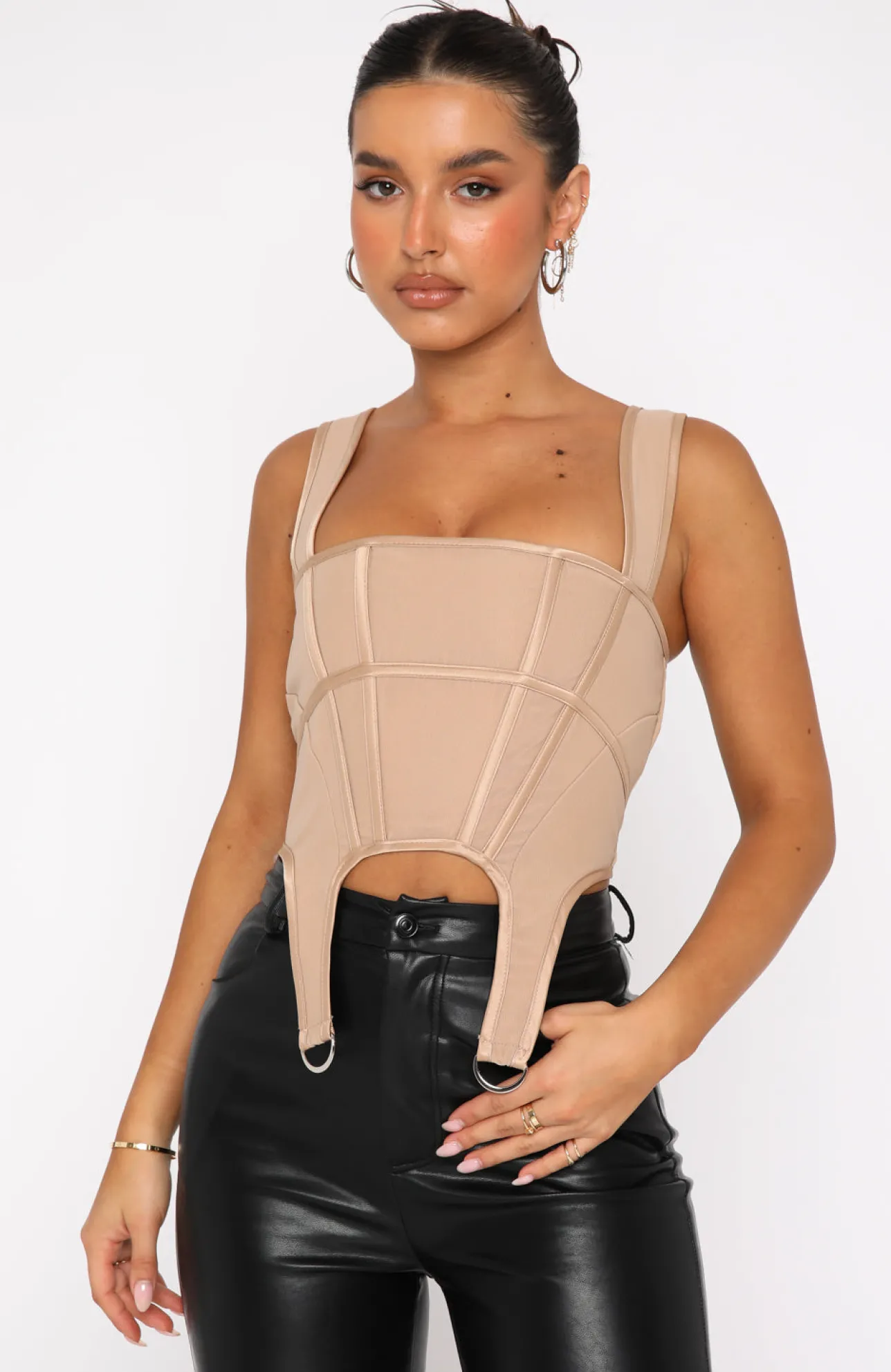 White Fox Boutique Always Thriving Bustier Stone nude Best