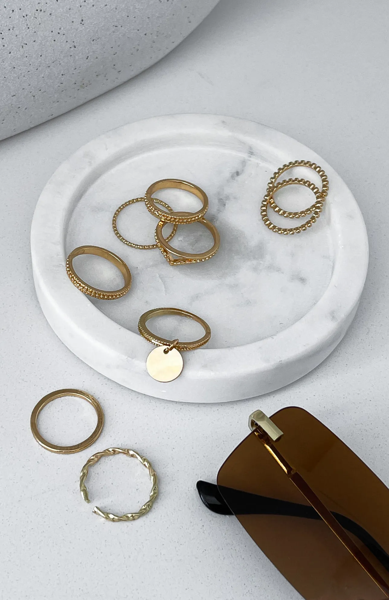 White Fox Boutique Amanda Ring Set gold Outlet