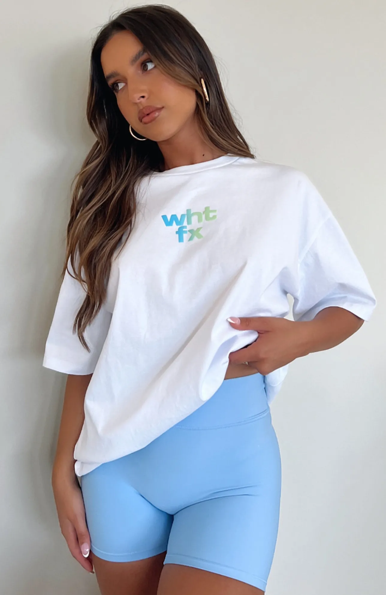 White Fox Boutique Another Dimension Oversized Tee white Fashion