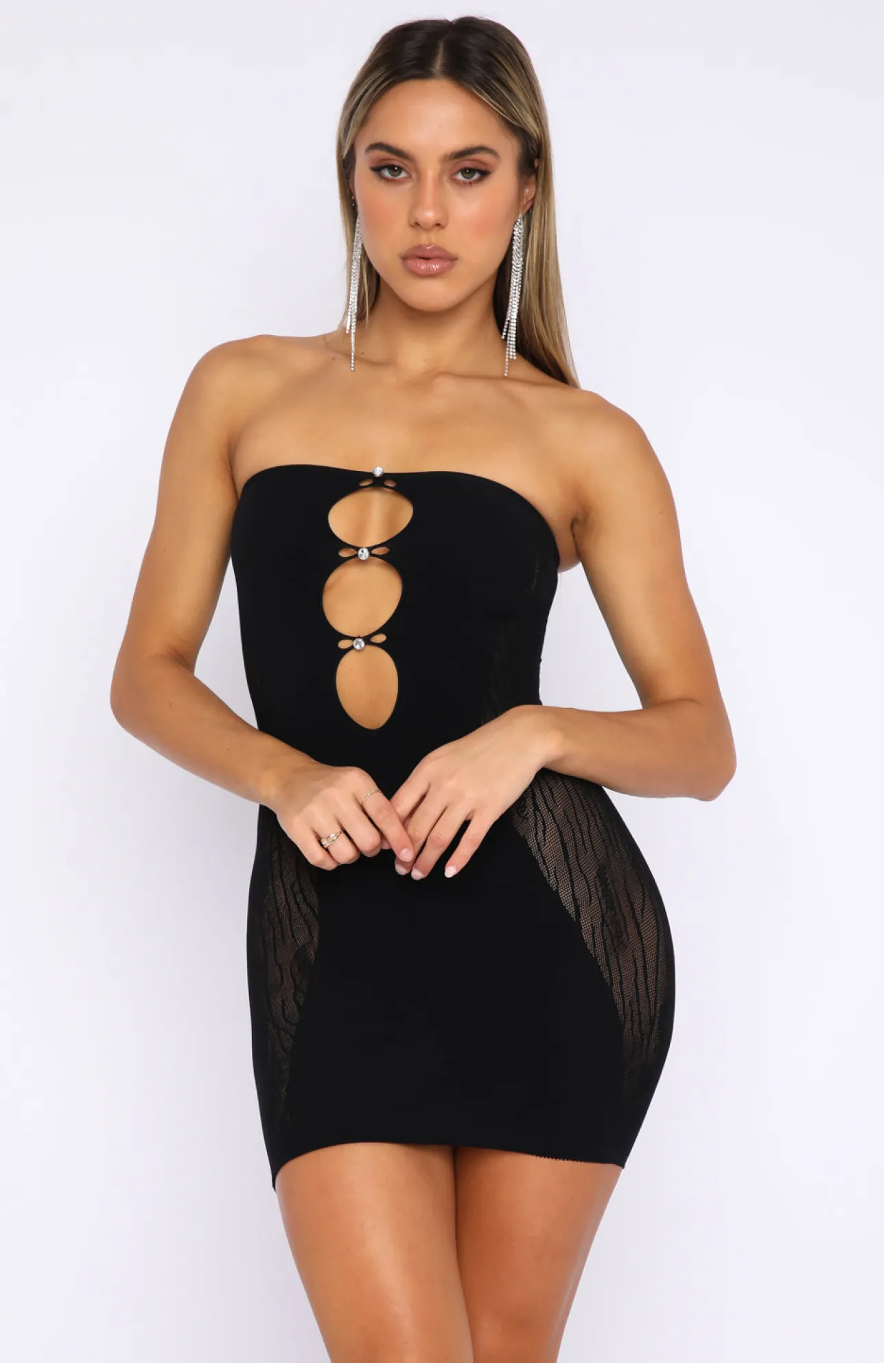 White Fox Boutique Attention Seeker Mini Dress black Best