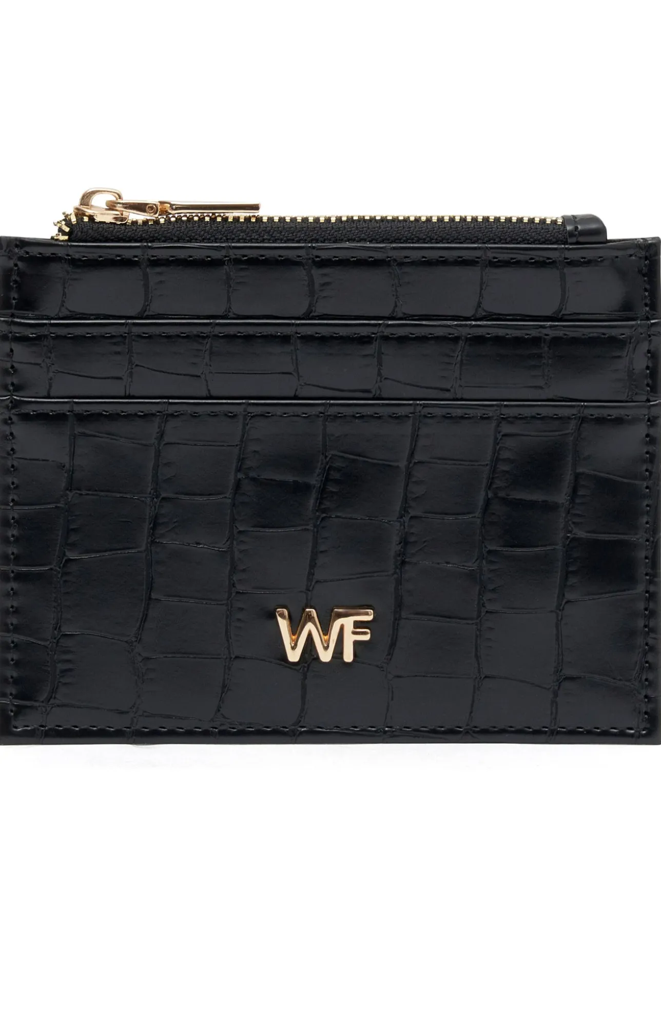 White Fox Boutique Ava Card Holder Croc black Sale