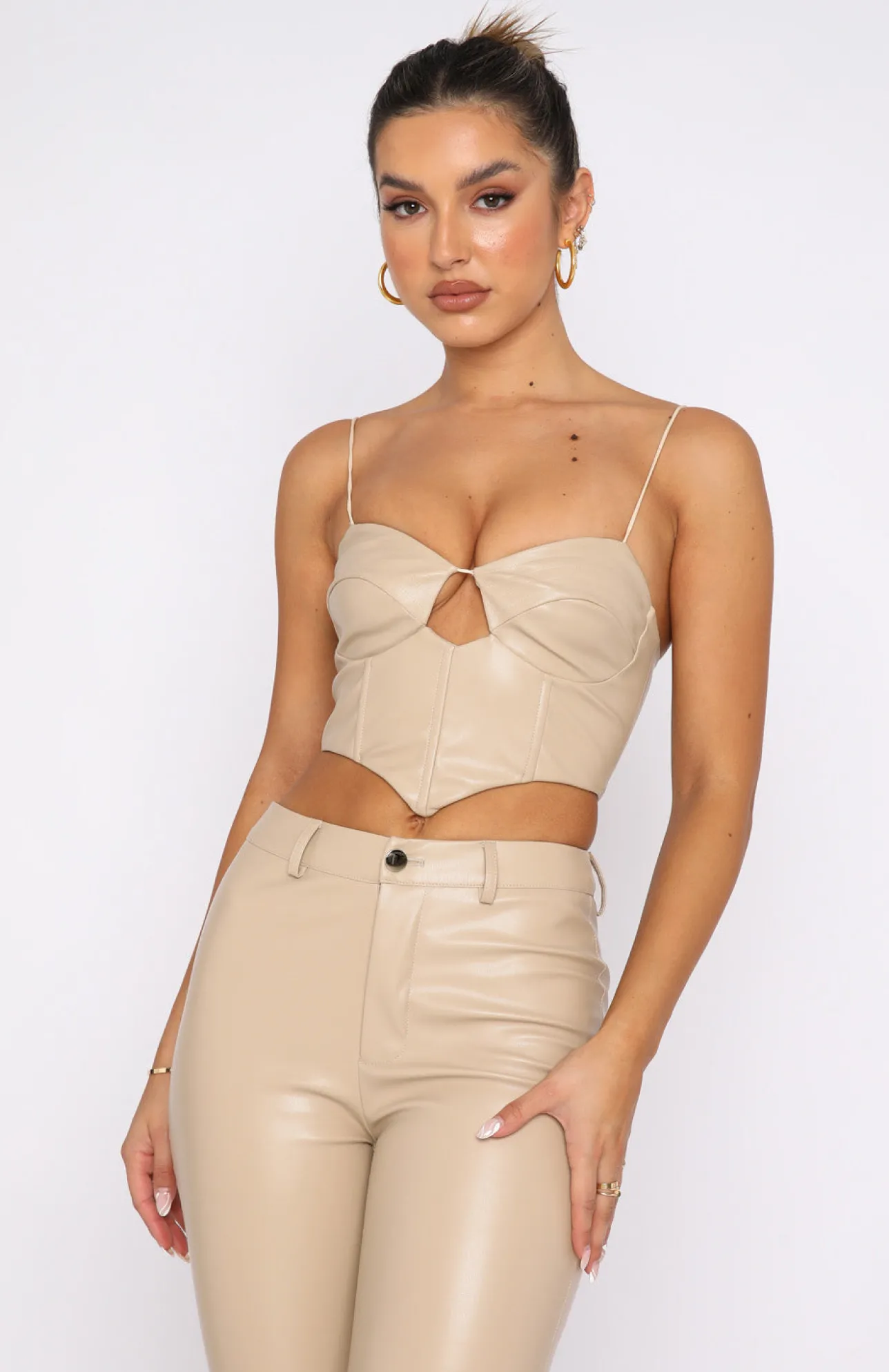 White Fox Boutique Back Again Bustier Taupe nude Shop