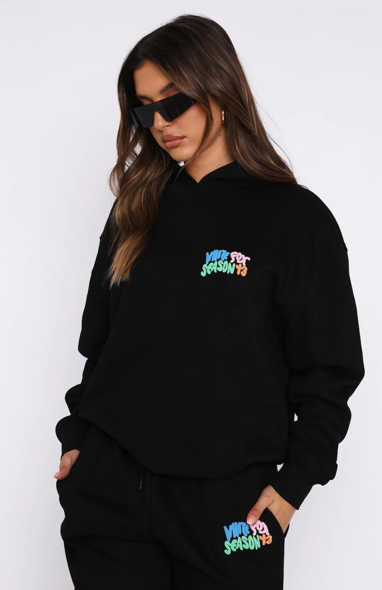 White Fox Boutique Best Is Yet To Come Oversized Hoodie black Hot