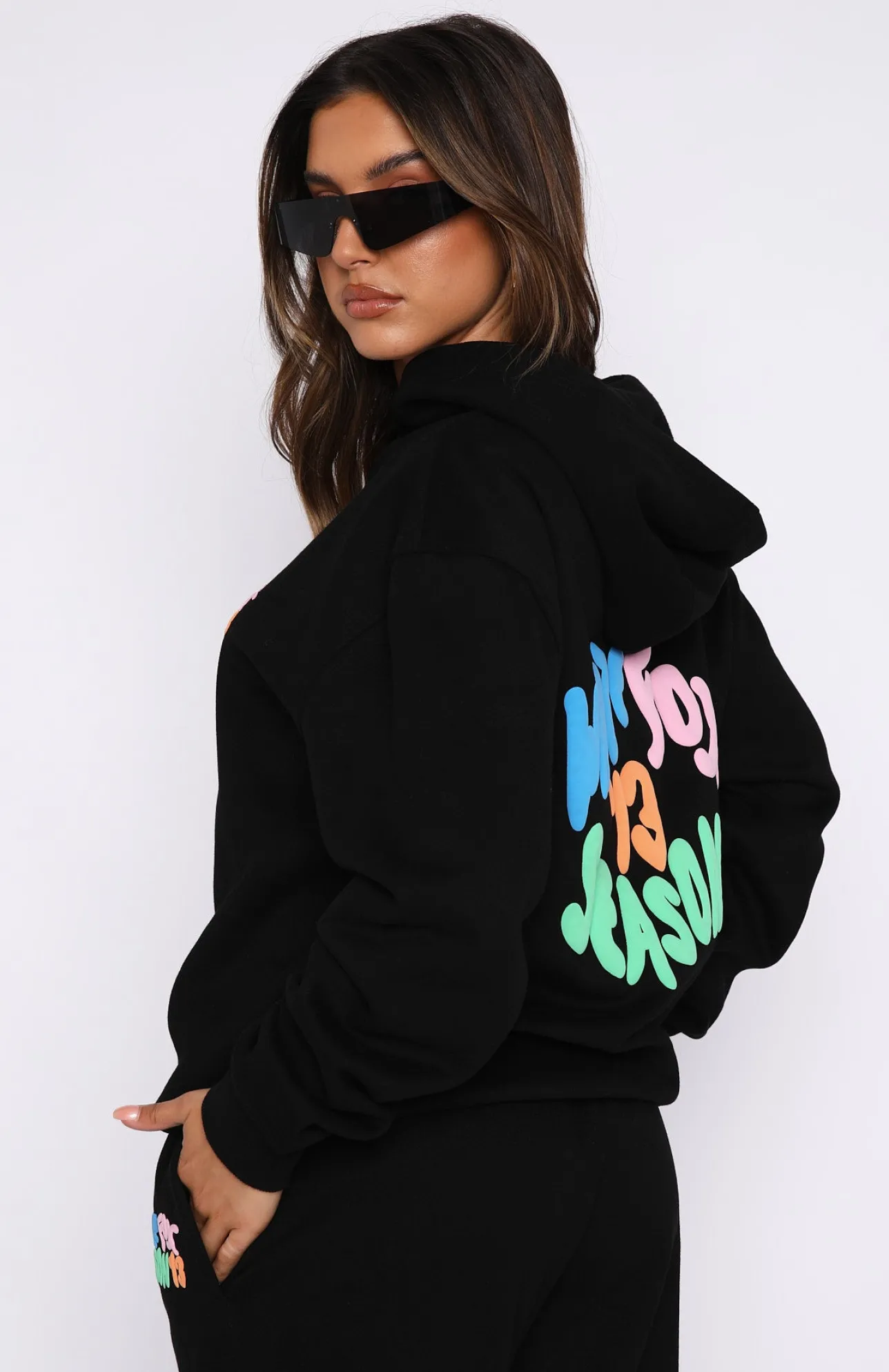 White Fox Boutique Best Is Yet To Come Oversized Hoodie black Hot