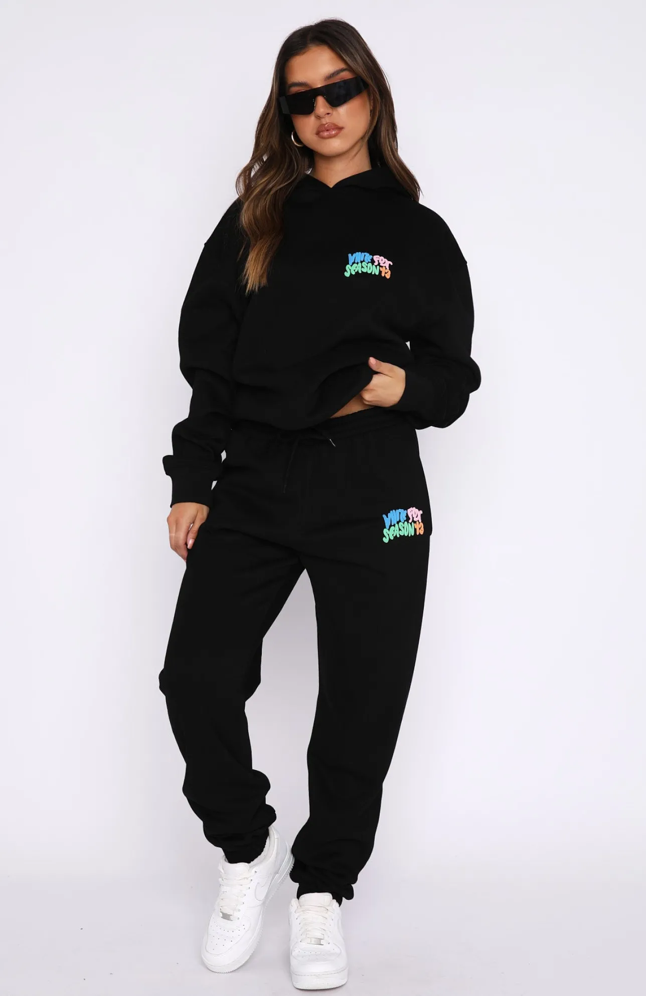 White Fox Boutique Best Is Yet To Come Oversized Hoodie black Hot