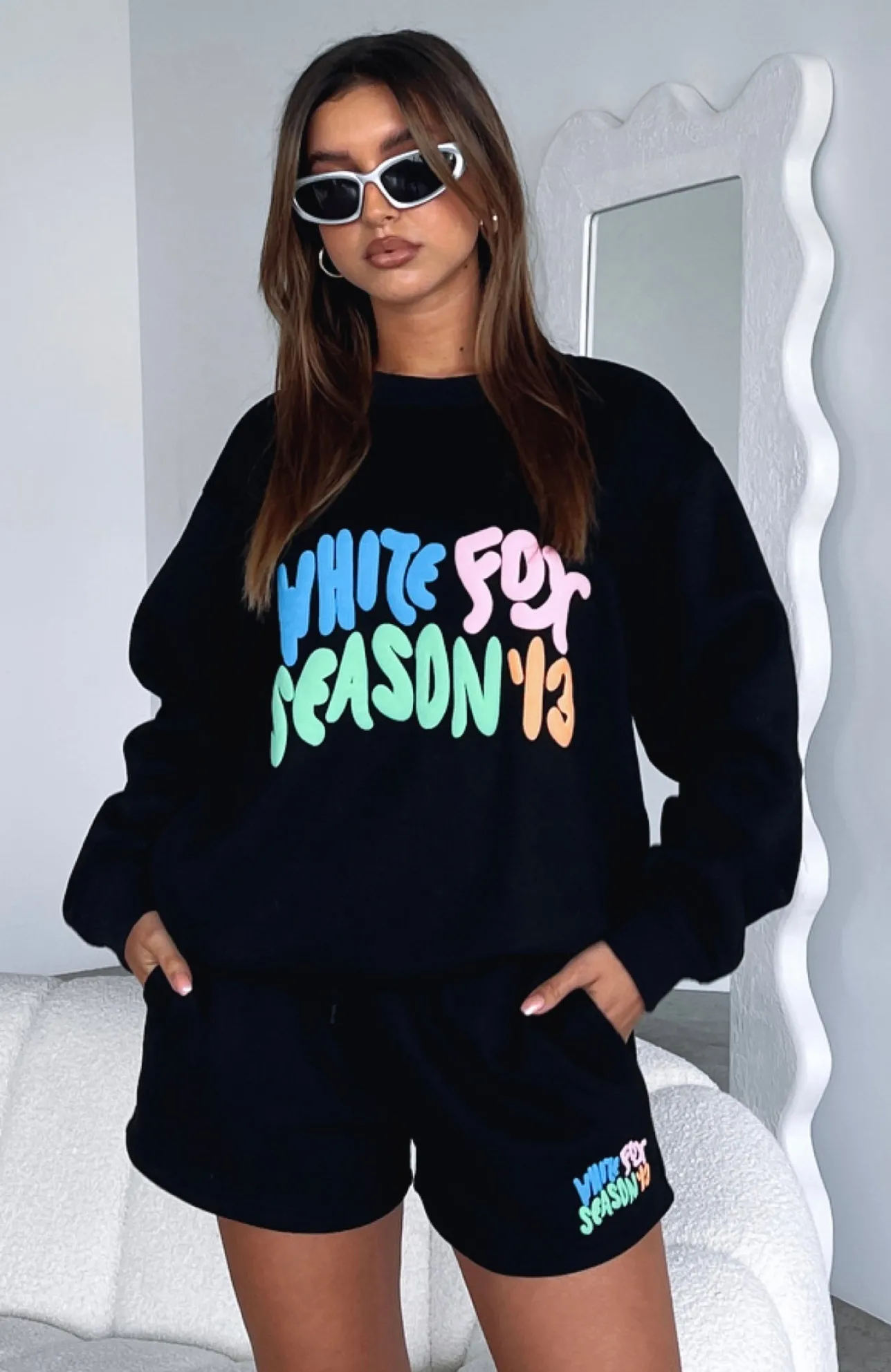 White Fox Boutique Best Is Yet To Come Oversized Sweater black Cheap
