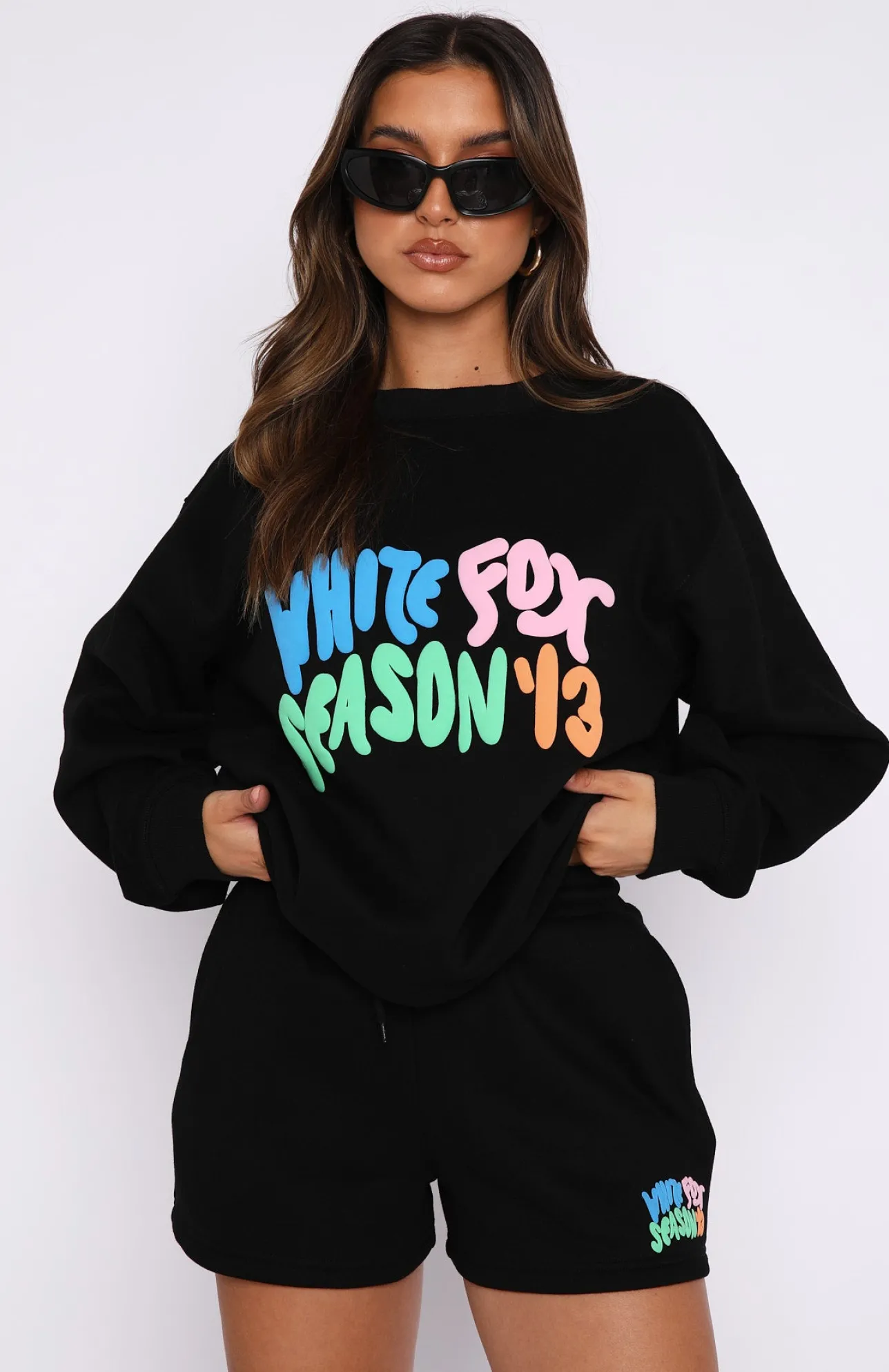 White Fox Boutique Best Is Yet To Come Oversized Sweater black Cheap