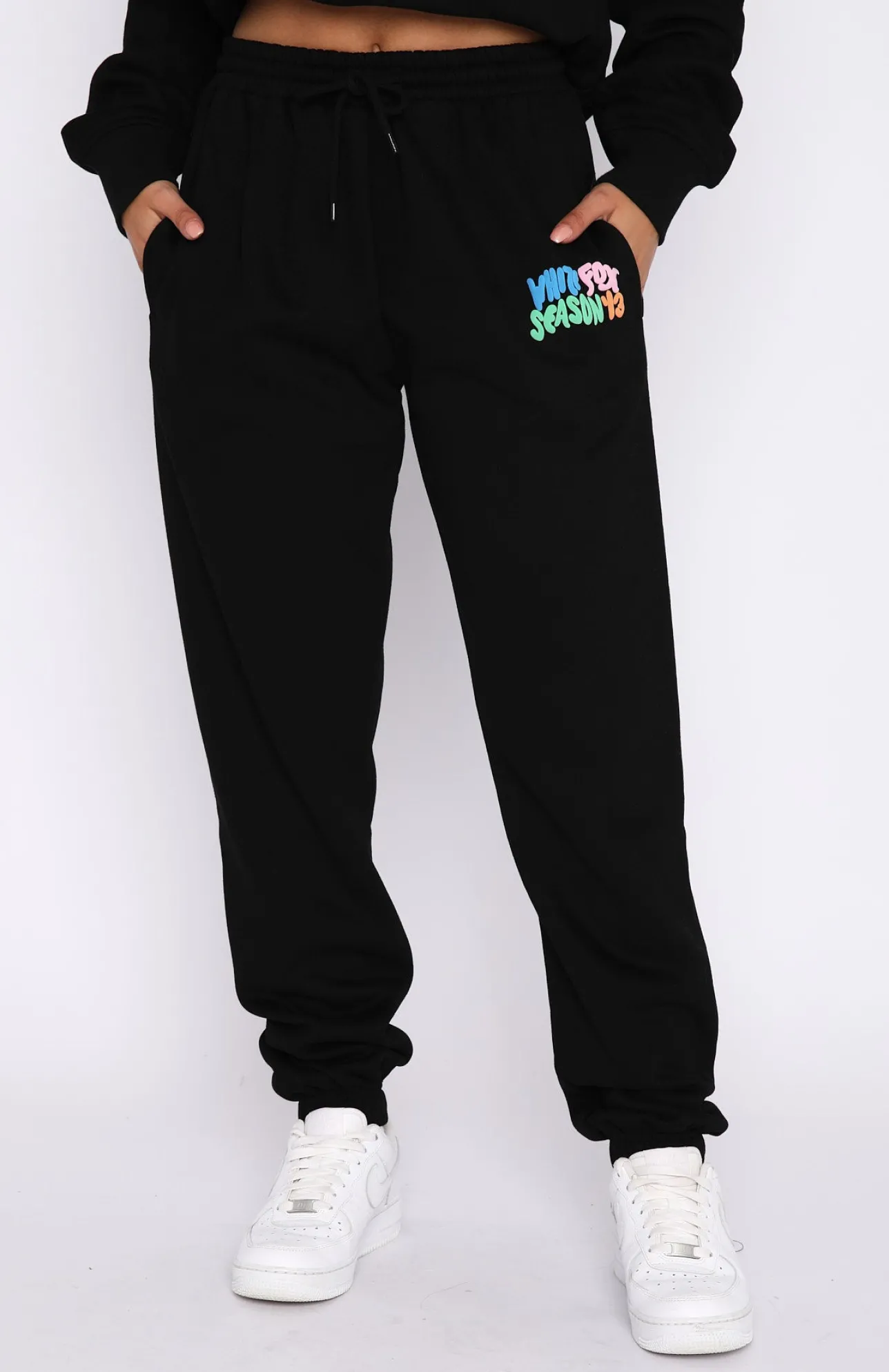 White Fox Boutique Best Is Yet To Come Sweatpants black Cheap