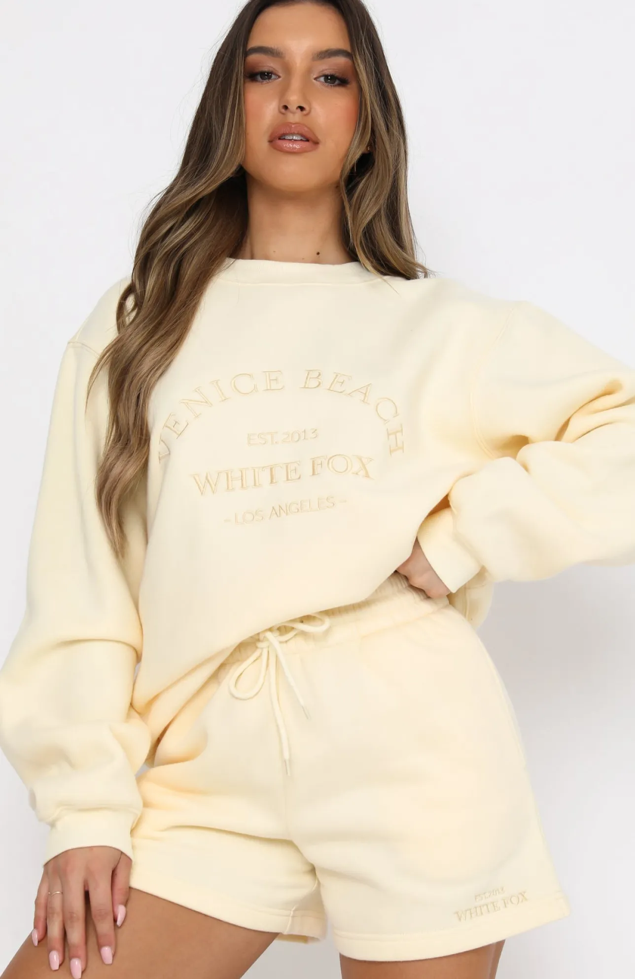 White Fox Boutique Best Of Both Oversized Sweater Butter yellow Fashion