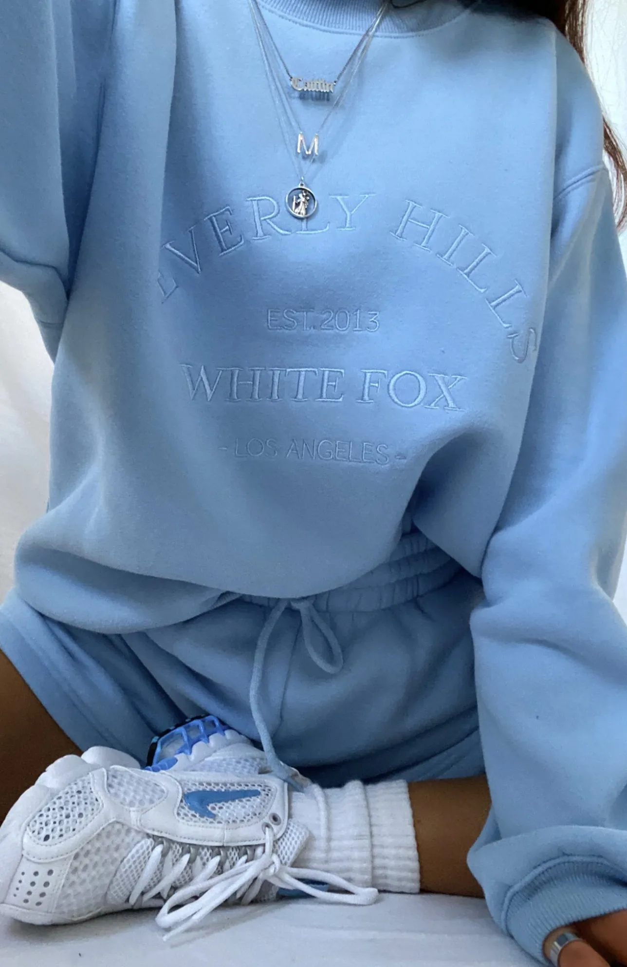 White Fox Boutique Best Of Both Oversized Sweater Ice blue Fashion