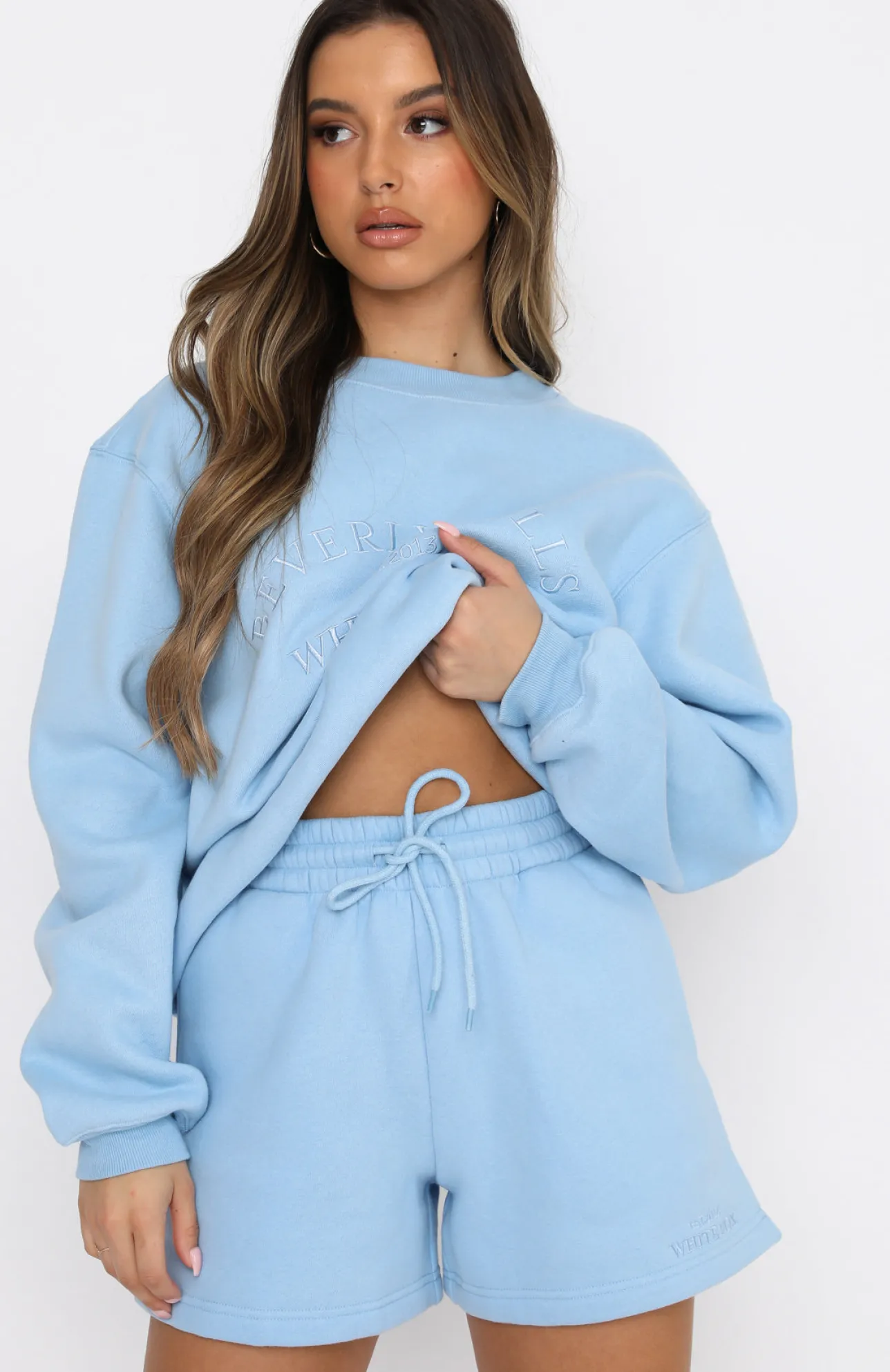 White Fox Boutique Best Of Both Oversized Sweater Ice blue Fashion