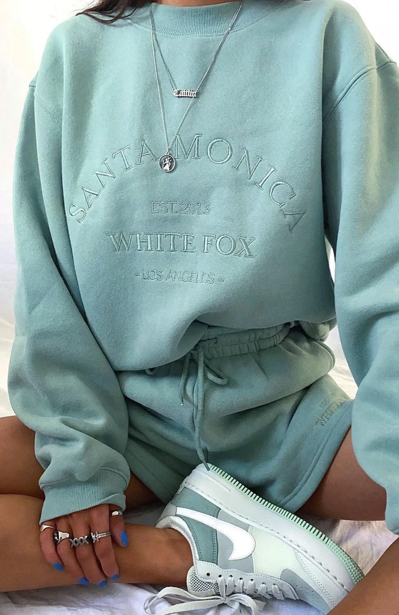 White Fox Boutique Best Of Both Oversized Sweater Sage green Flash Sale