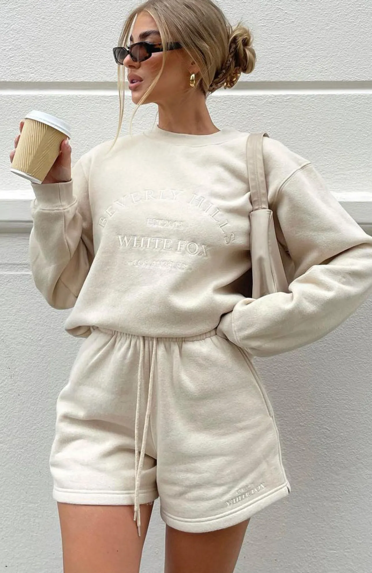 White Fox Boutique Best Of Both Oversized Sweater Sand nude Online
