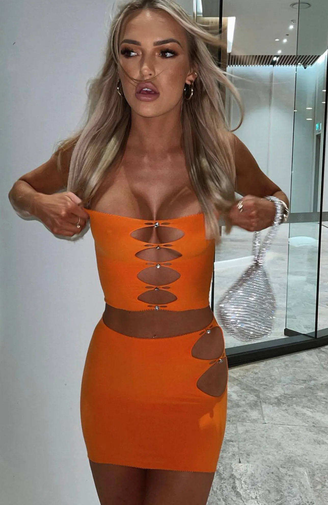 White Fox Boutique Built Like This Mini Skirt orange Best