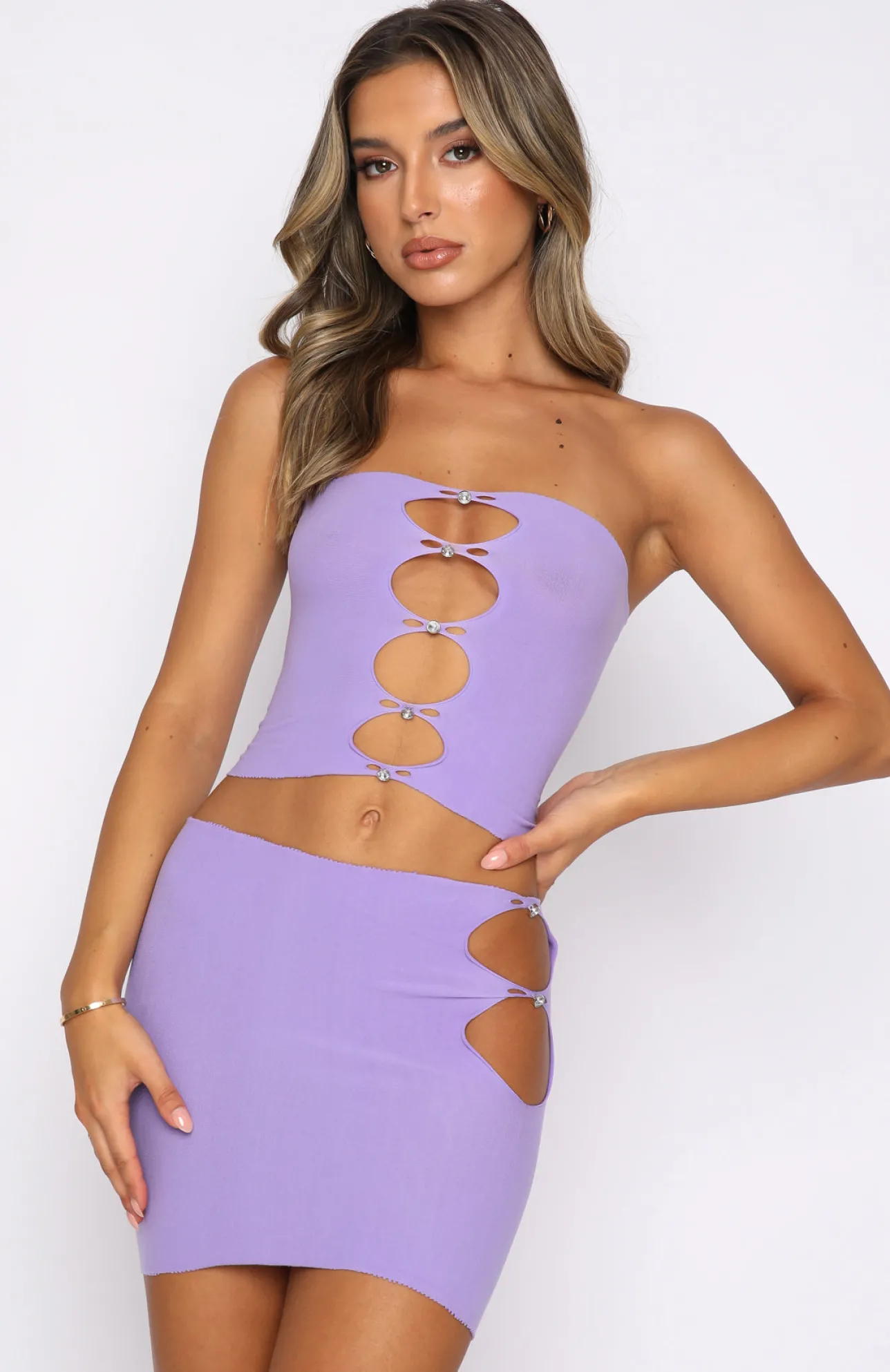 White Fox Boutique Built Like This Mini Skirt purple Hot
