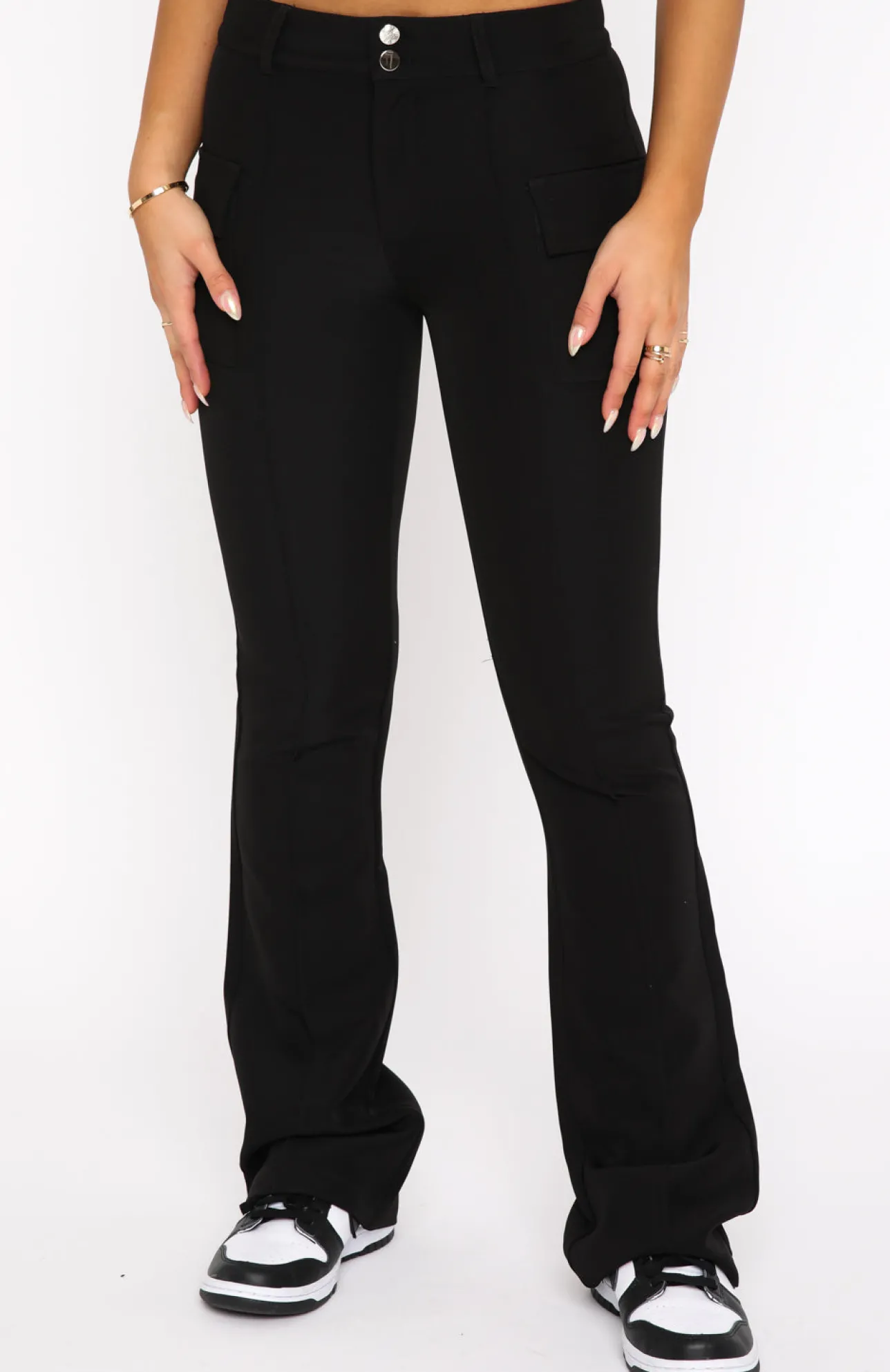 White Fox Boutique Call You Out Pants black Sale