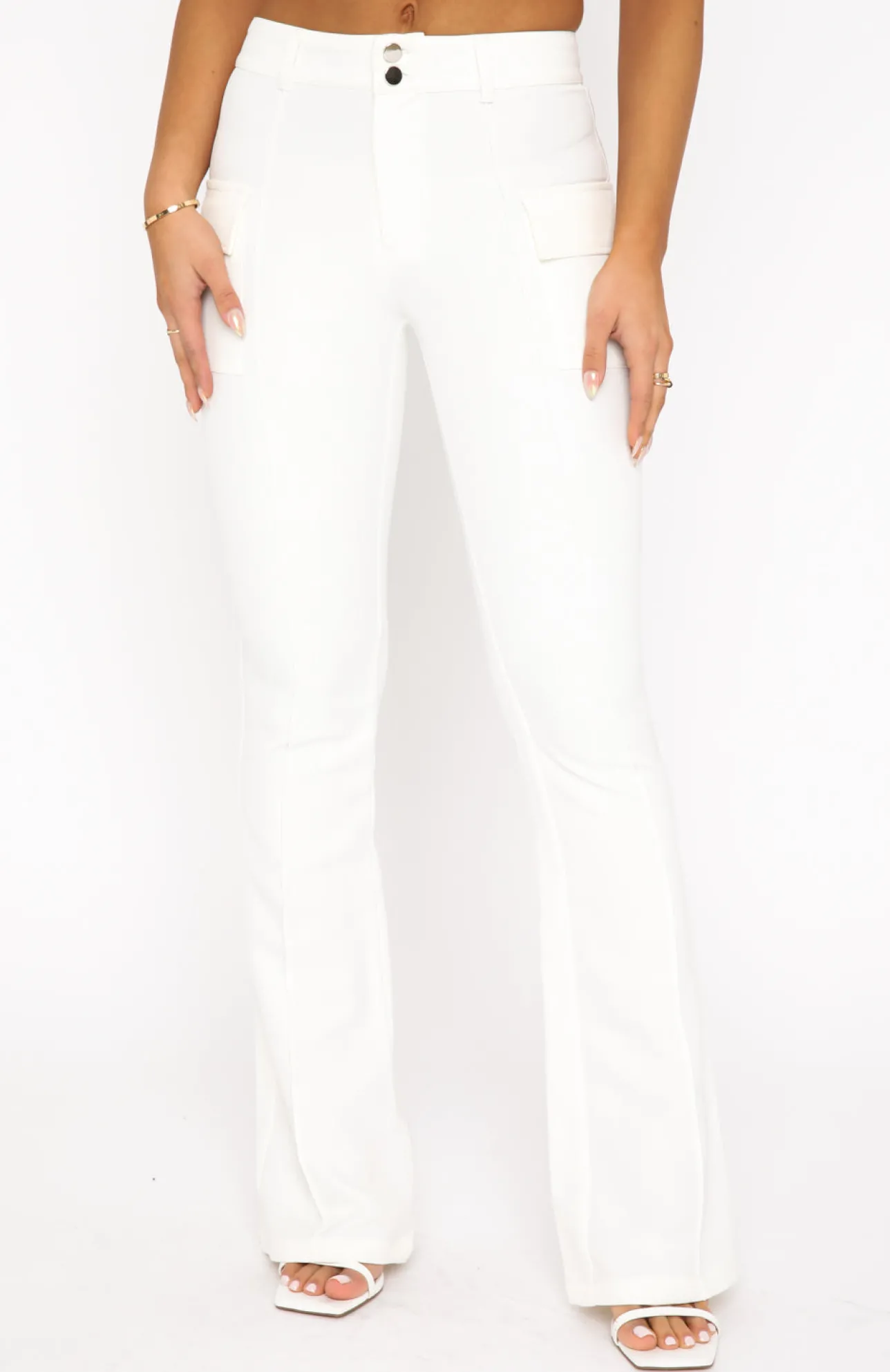 White Fox Boutique Call You Out Pants white Shop
