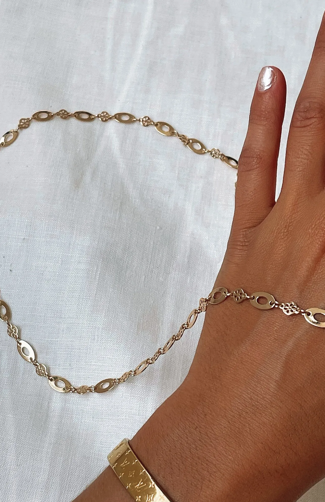 White Fox Boutique Candice Body Chain gold Sale