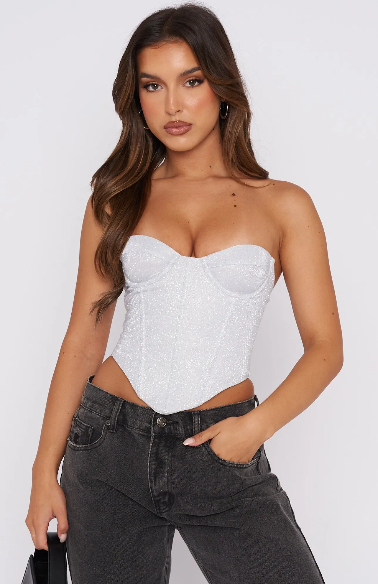 White Fox Boutique Canned Heat Bustier silver Discount