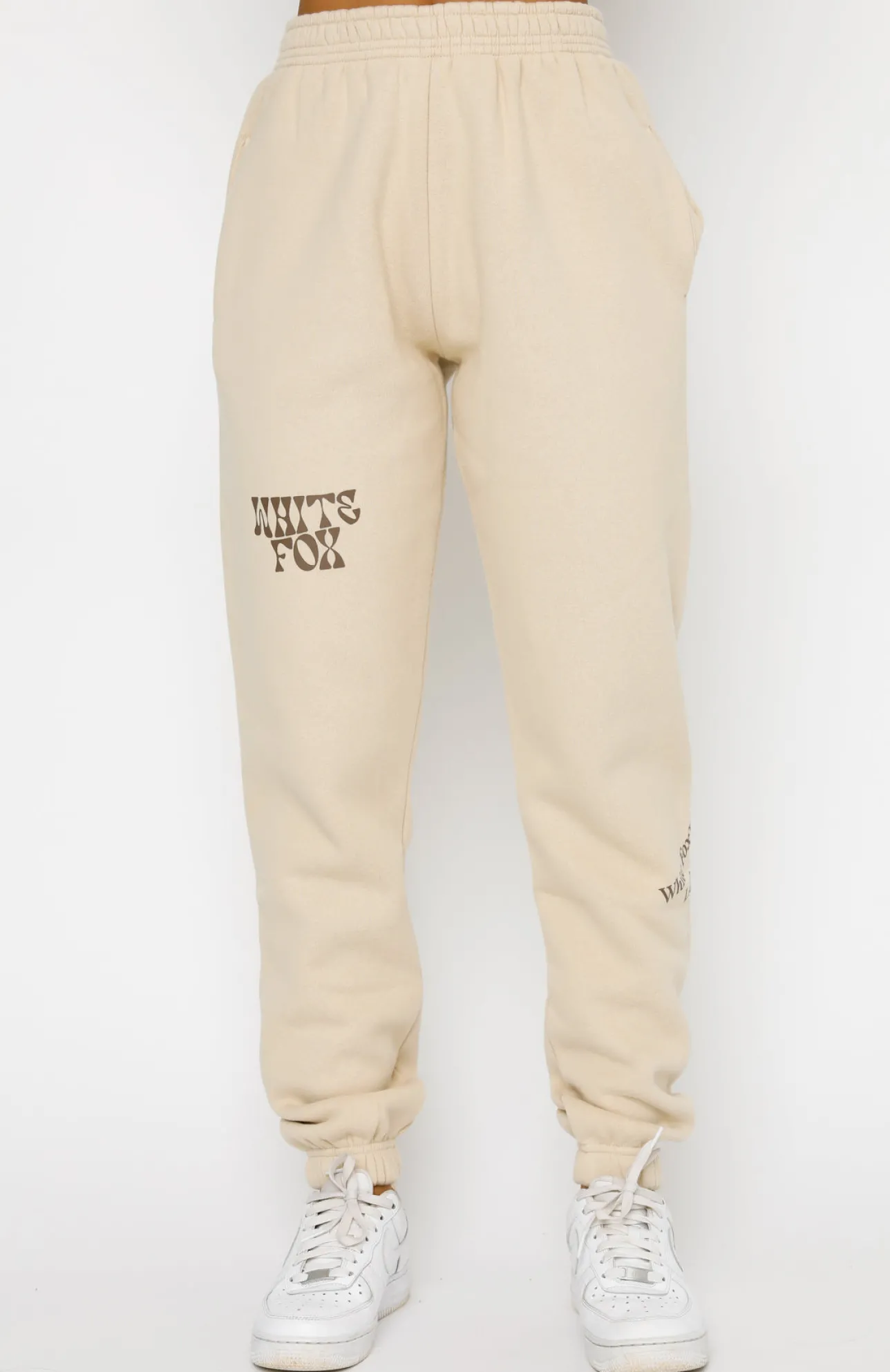 White Fox Boutique Can't Get Enough Sweatpants Sand nude Cheap