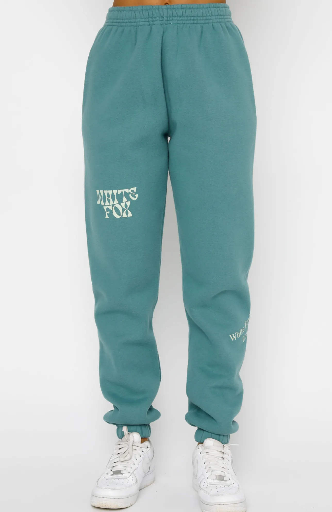 White Fox Boutique Can't Get Enough Sweatpants Teal green Flash Sale