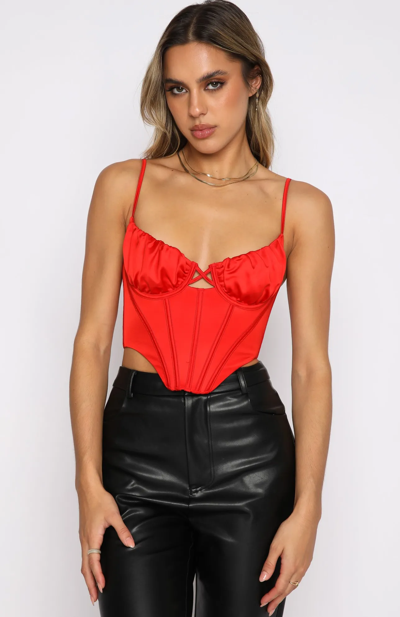 White Fox Boutique Careless Nights Bustier red Outlet