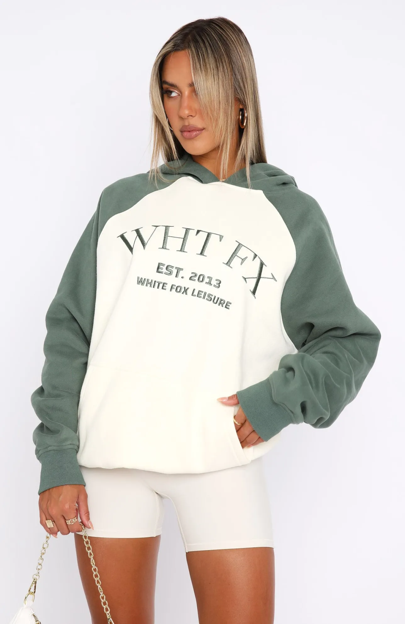 White Fox Boutique Caught Up On It Oversized Hoodie Cream white Best