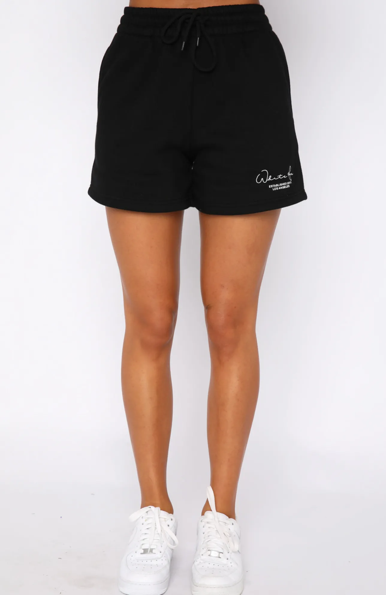White Fox Boutique Check It Out Lounge Shorts black Best Sale