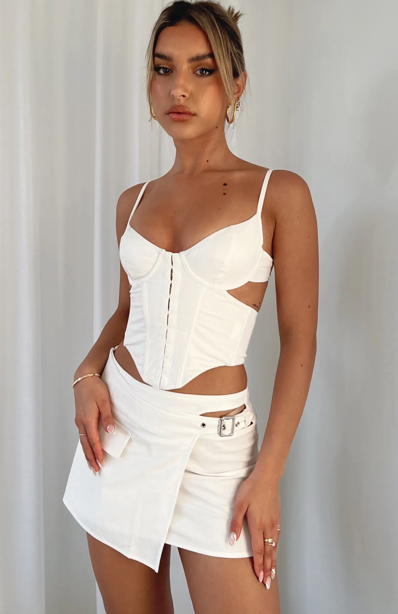 White Fox Boutique Chosen One Mini Skirt white Cheap
