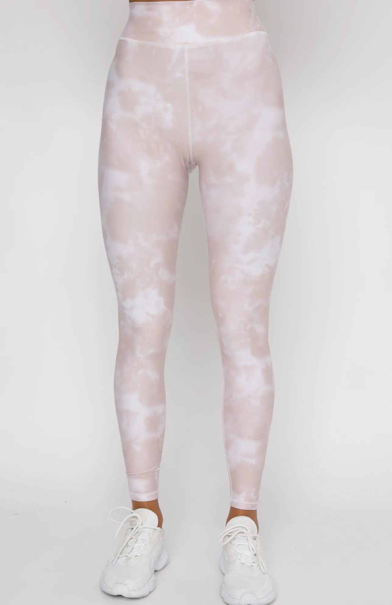 White Fox Boutique Comfort Zone Leggings Dusty Tie Dye pink Online