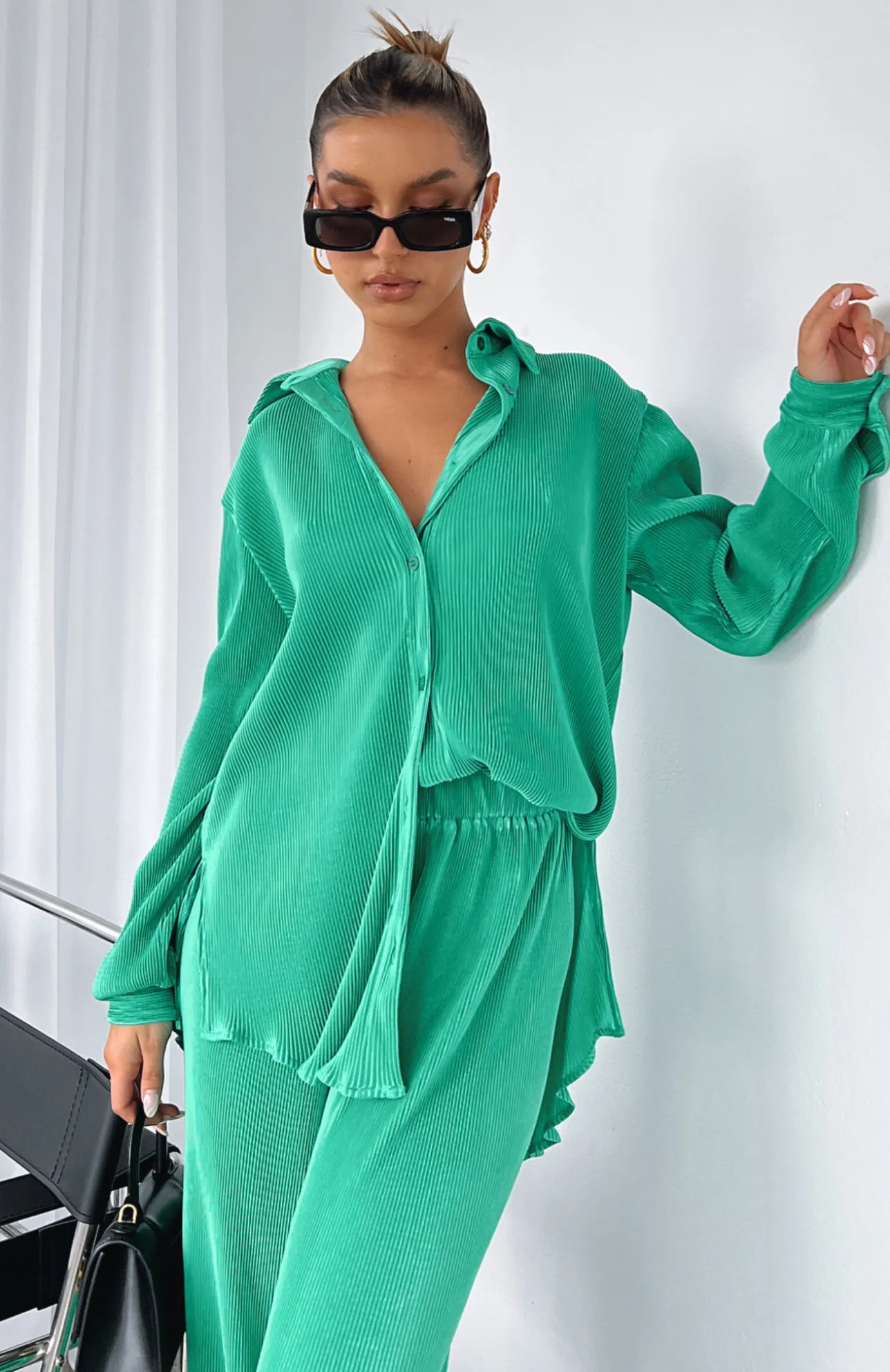 White Fox Boutique Destined For You Long Sleeve Shirt green Best Sale