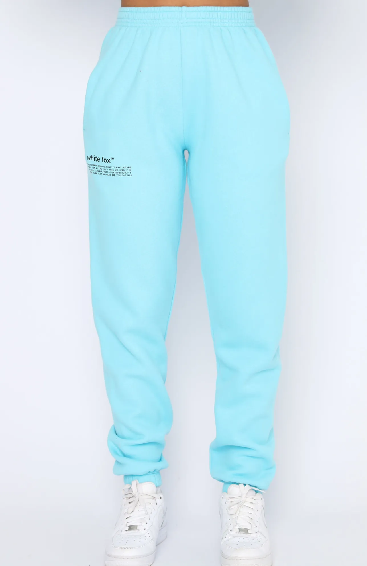 White Fox Boutique Do The Most Sweatpants Arctic blue New