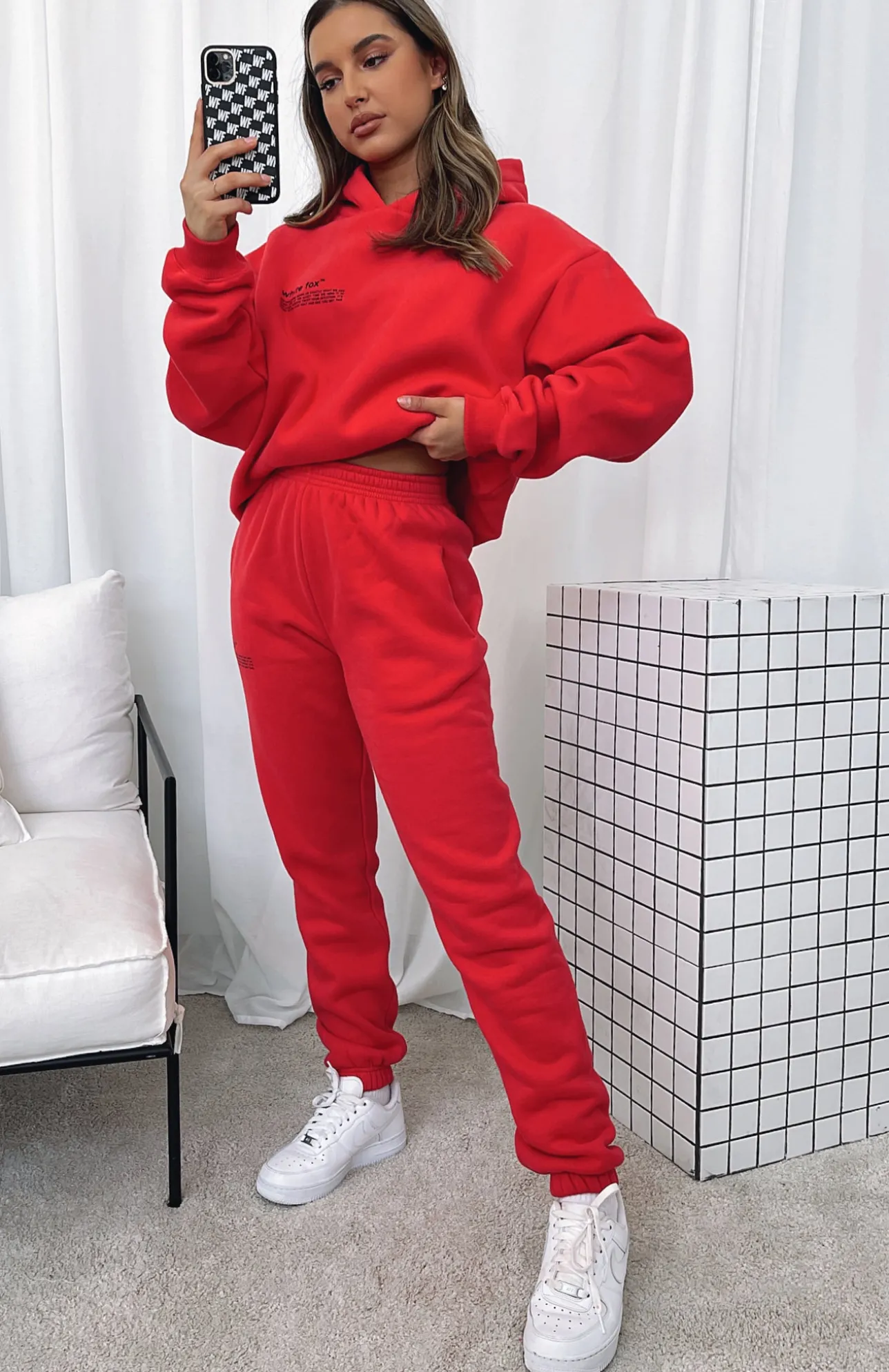 White Fox Boutique Do The Most Sweatpants Chilli red New
