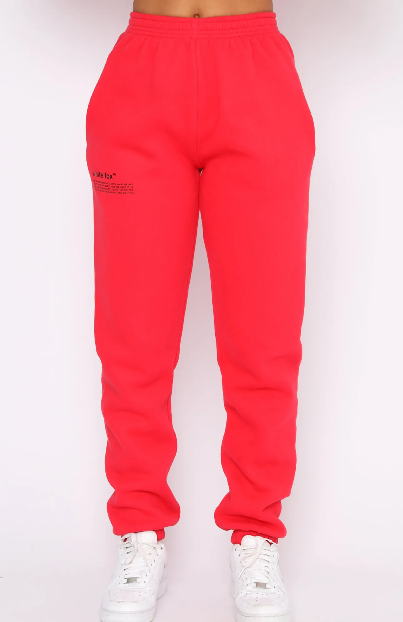 White Fox Boutique Do The Most Sweatpants Chilli red New