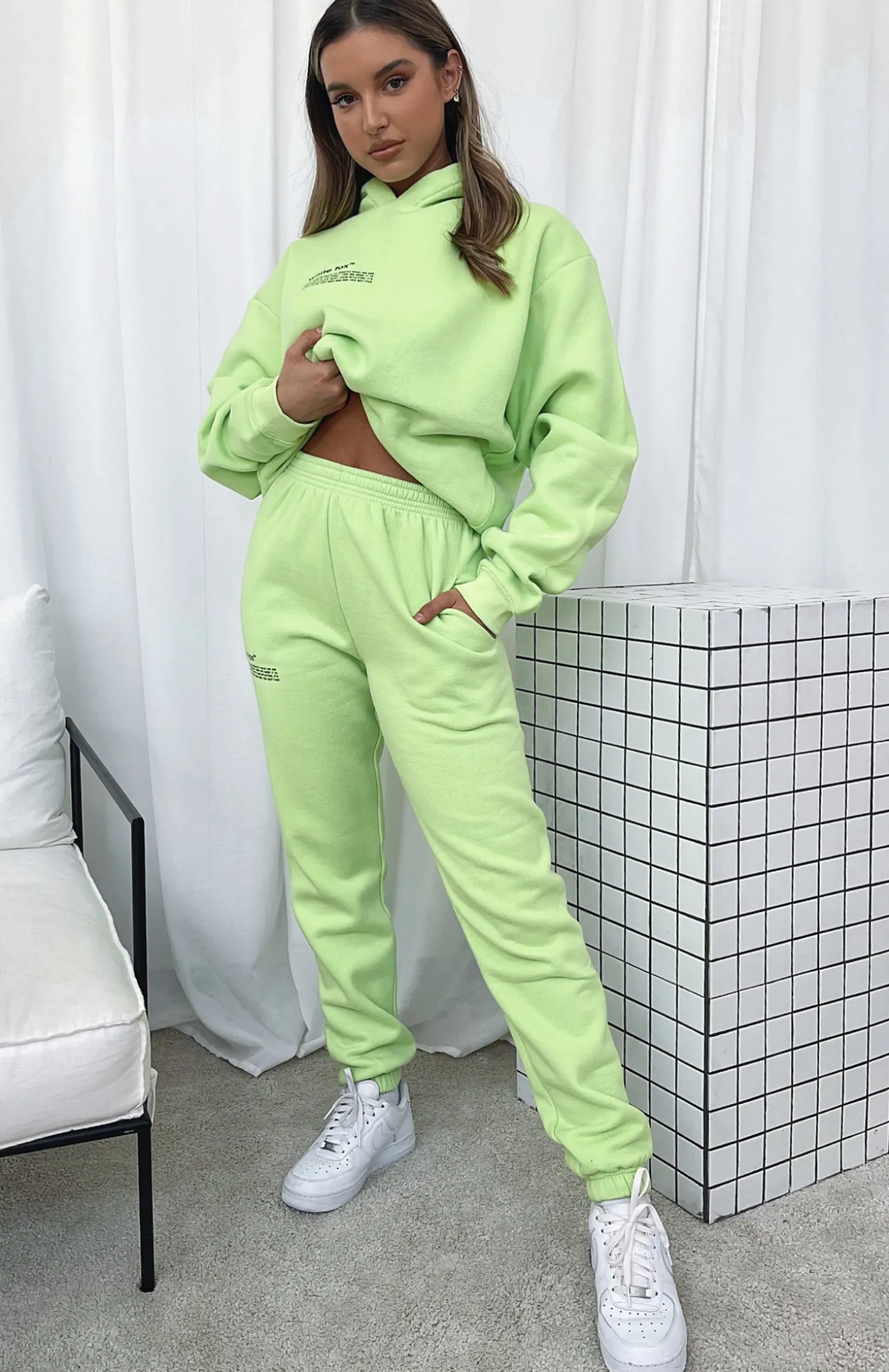 White Fox Boutique Do The Most Sweatpants Kiwi green Cheap