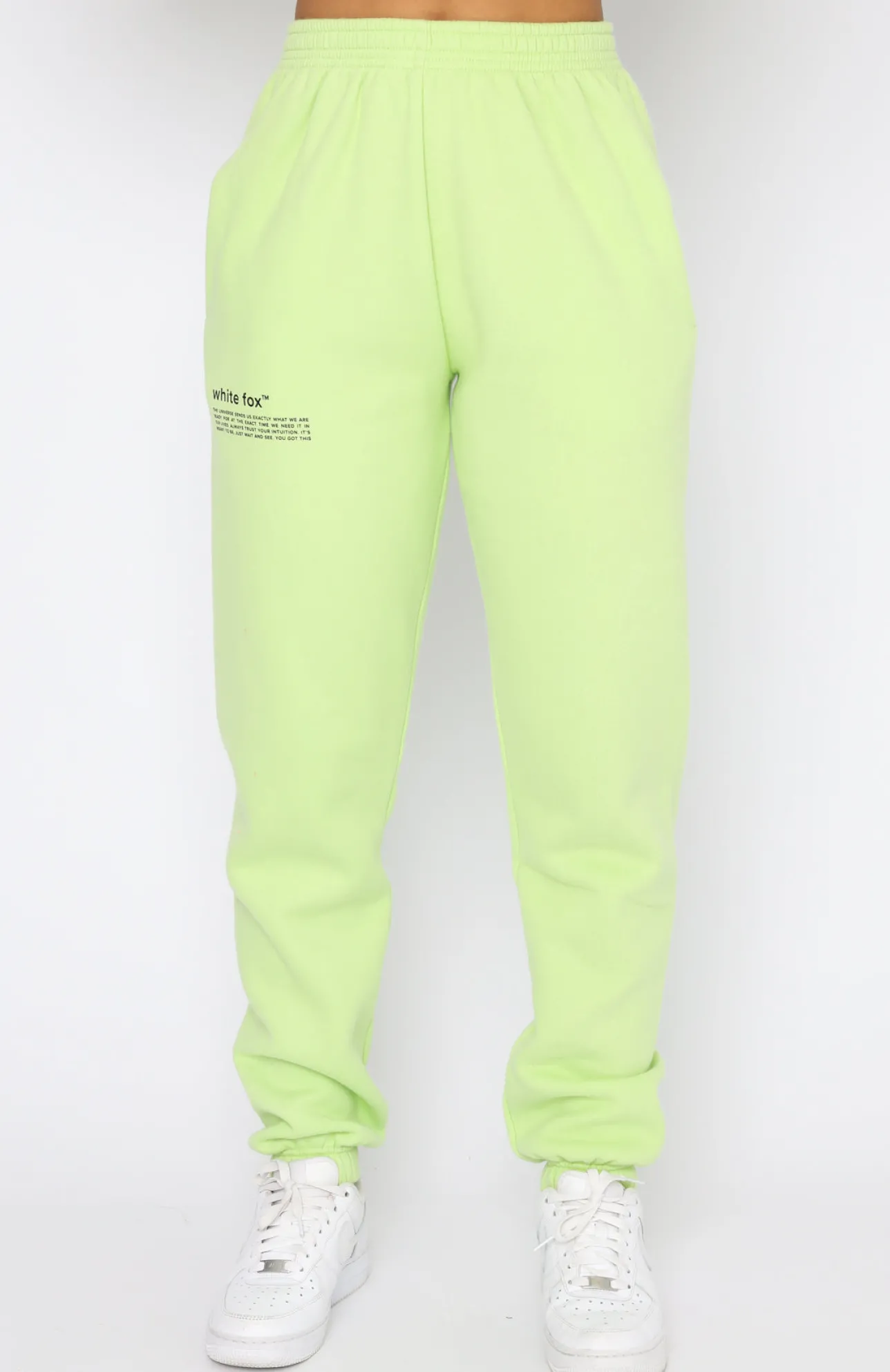 White Fox Boutique Do The Most Sweatpants Kiwi green Cheap