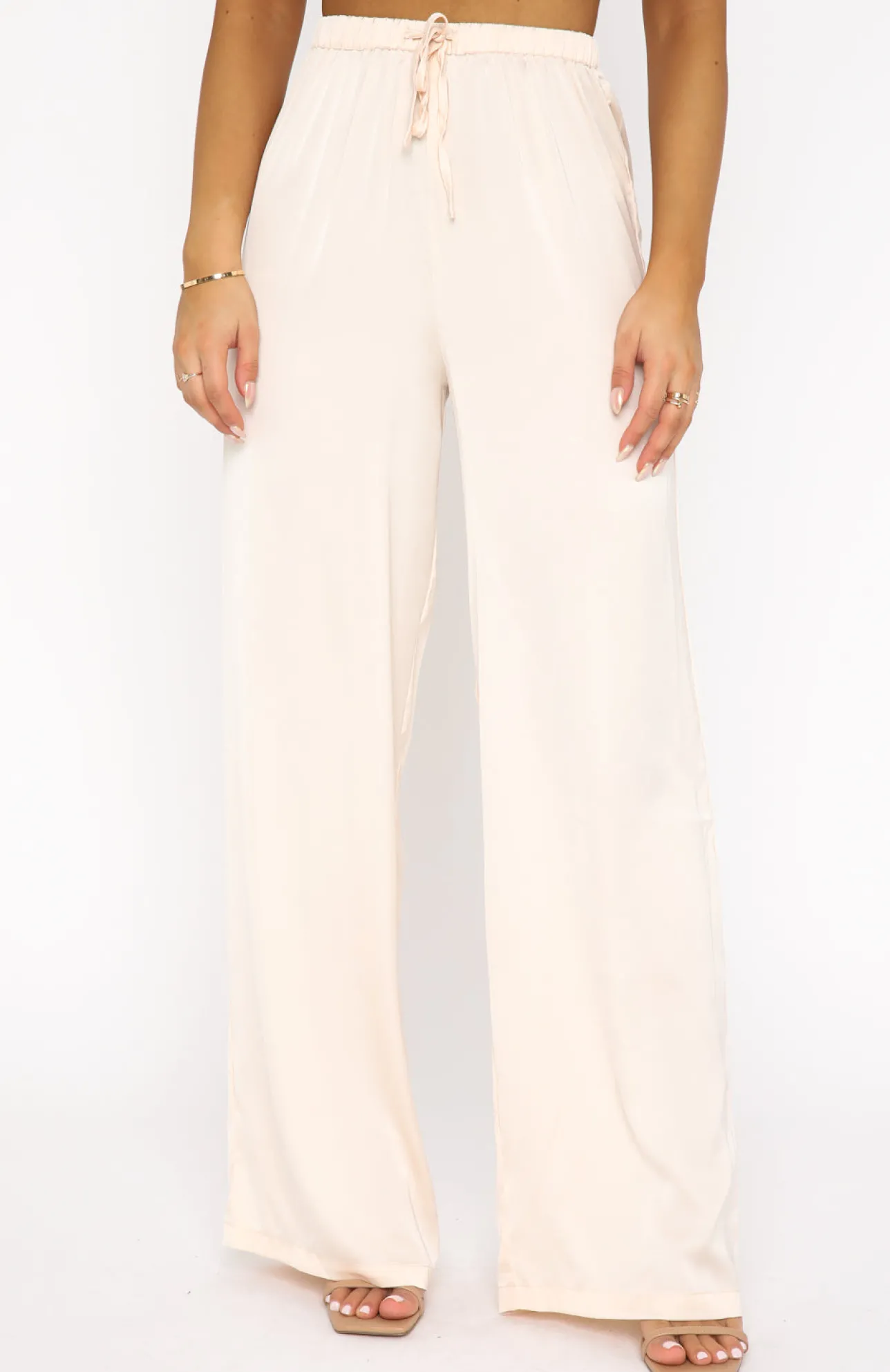 White Fox Boutique Down For More Pants Beige nude Cheap
